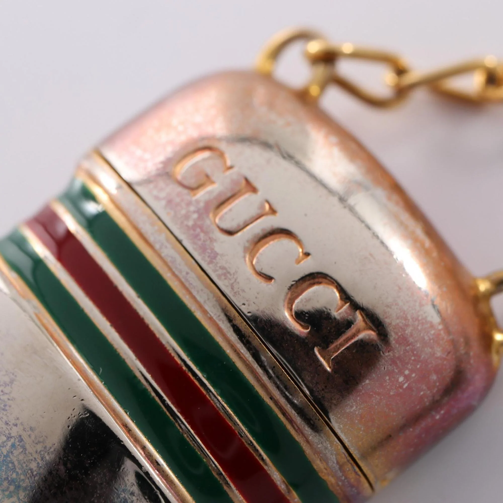 Sherry Line Pill Case Pendant Necklace Gold Green Red - Image 4