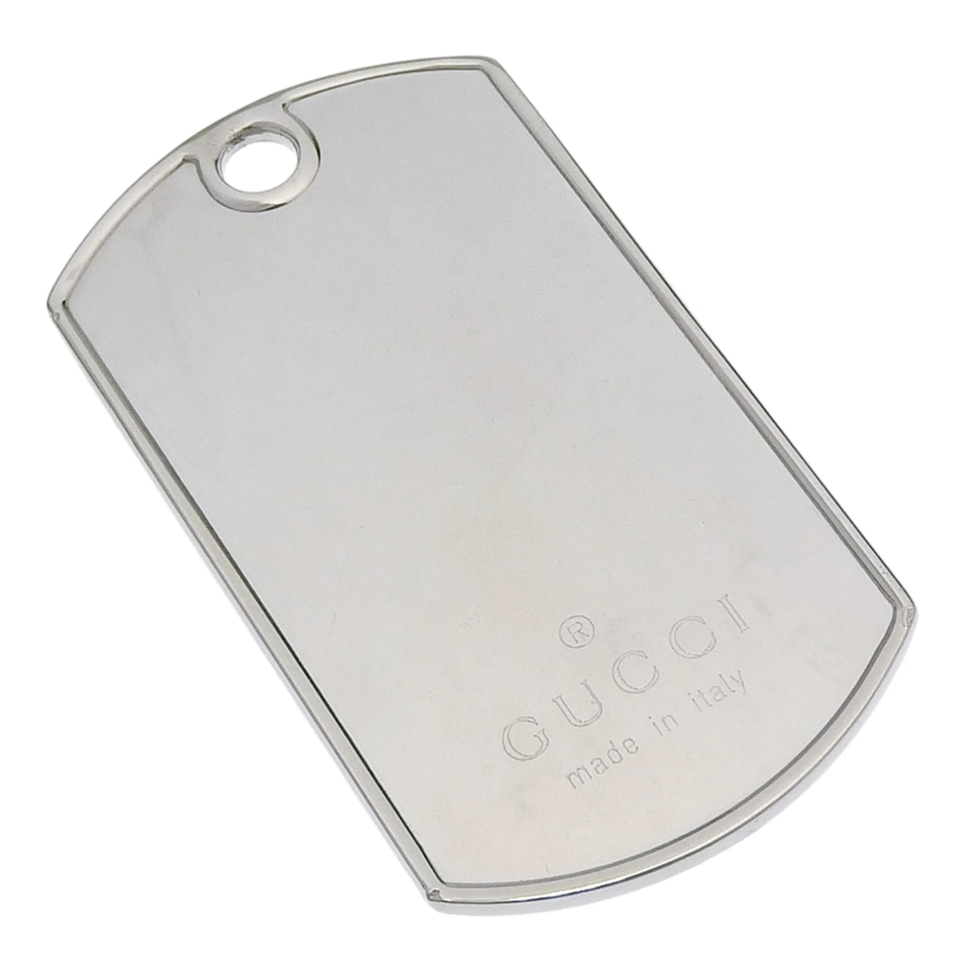 Tag Pendant Necklace Sterling Silver