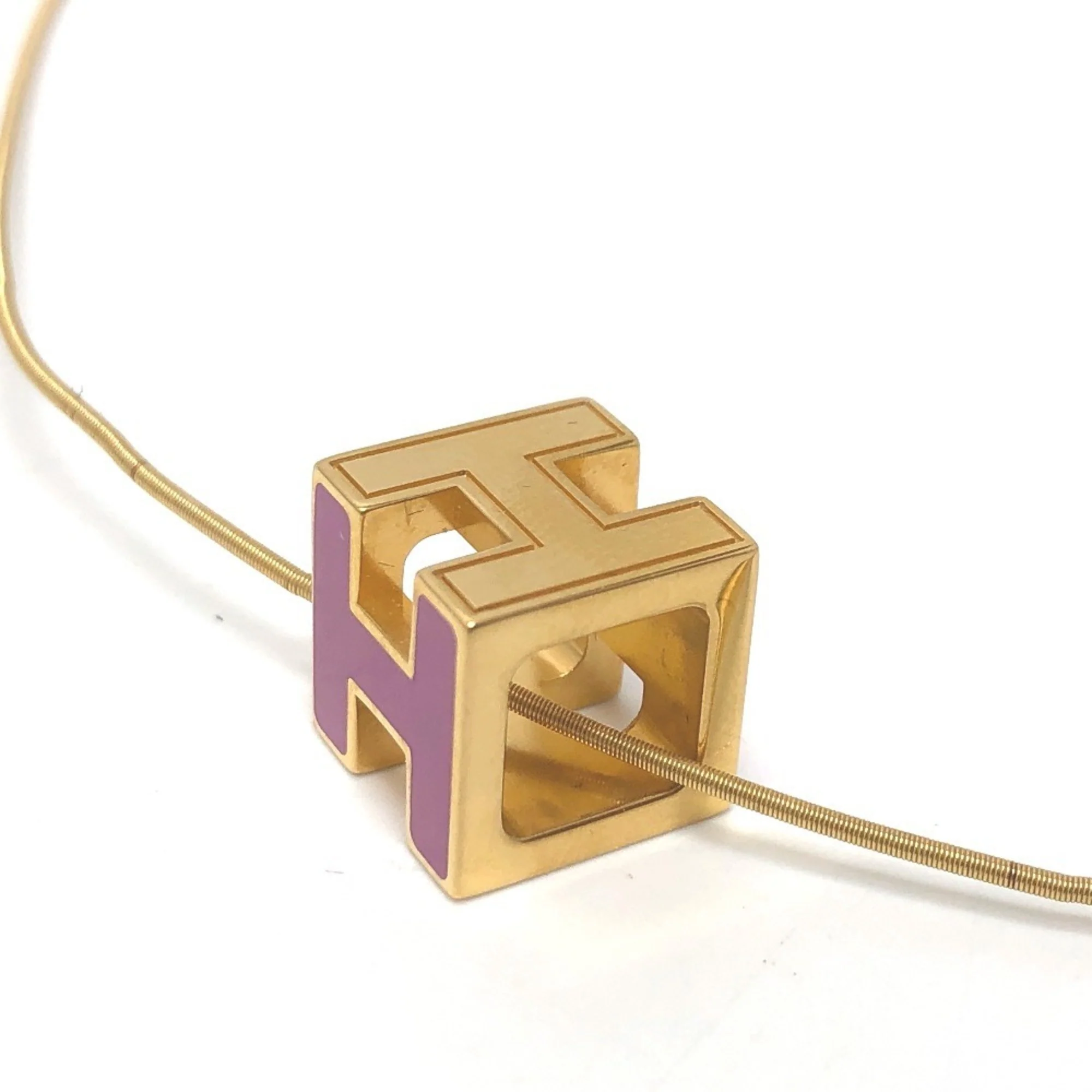 Cage D'h Pendant Necklace Lacquer Purple - Image 4