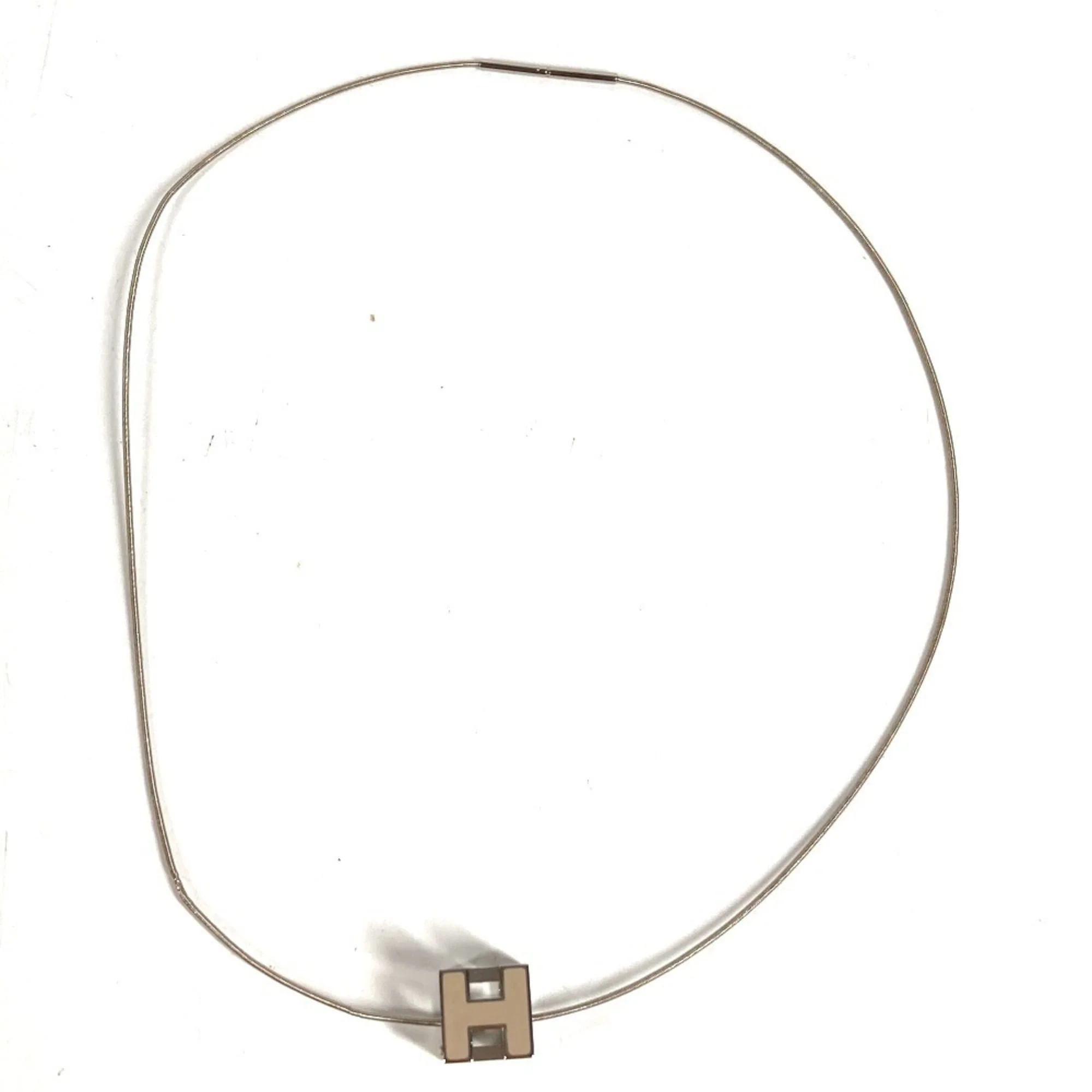 Cage d'H Pendant Necklace Metal Beige and Silver - Image 2