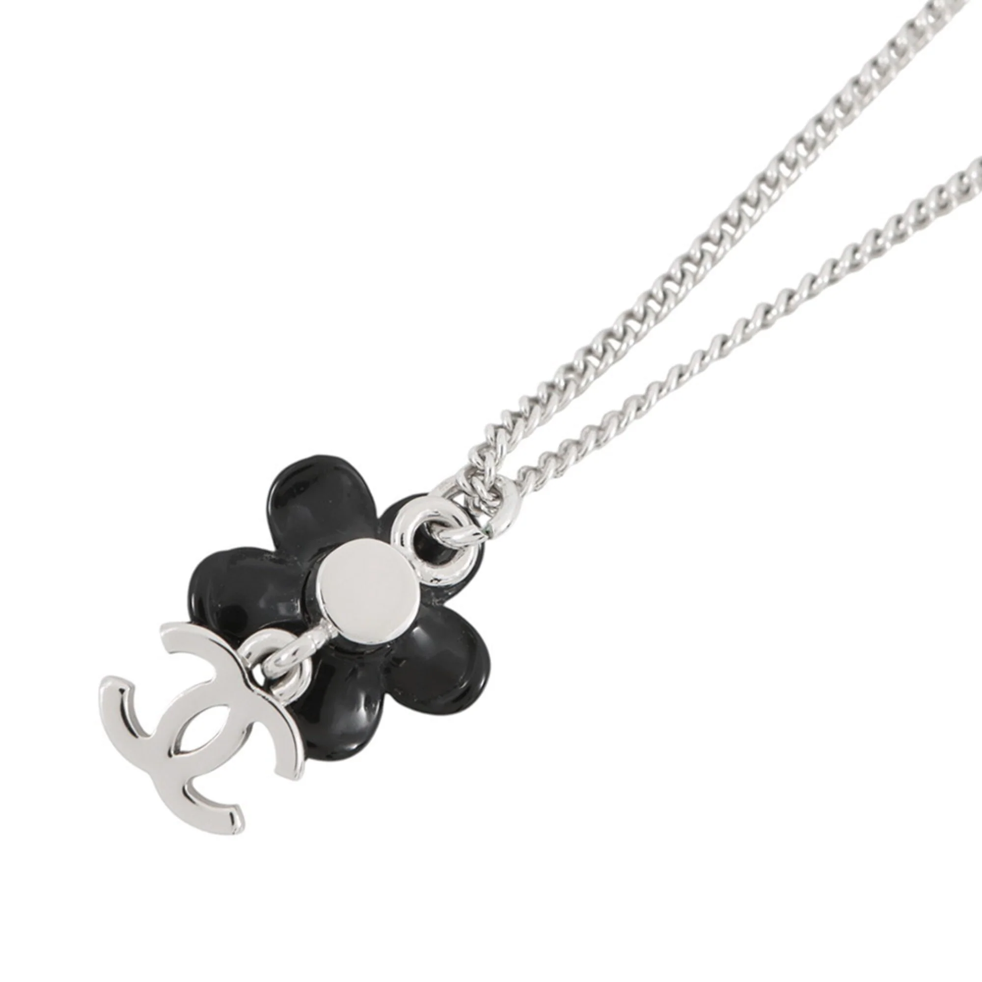 CC Logo Pendant Necklace Metal - Image 3