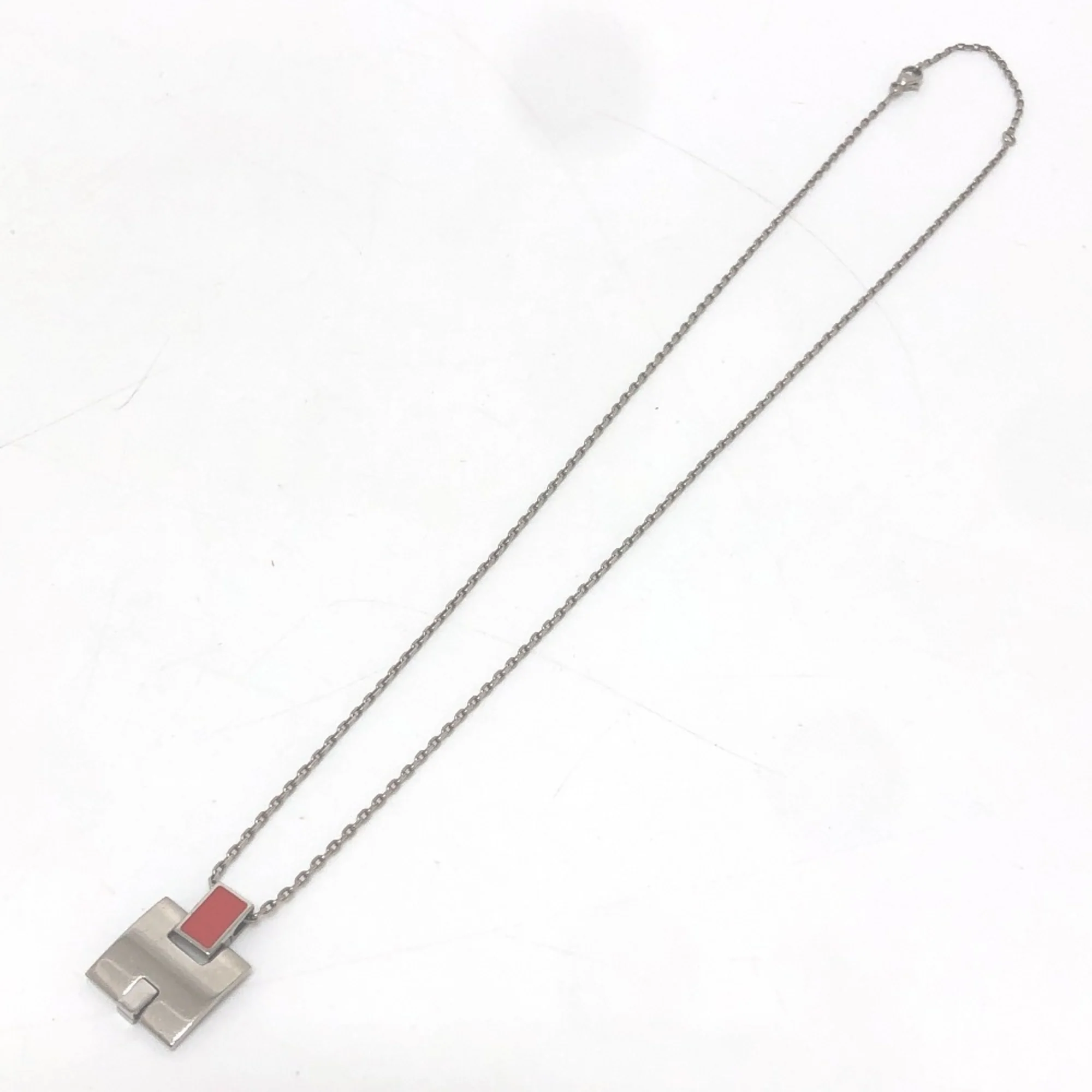 H Motif Pendant Necklace Metal - Image 2