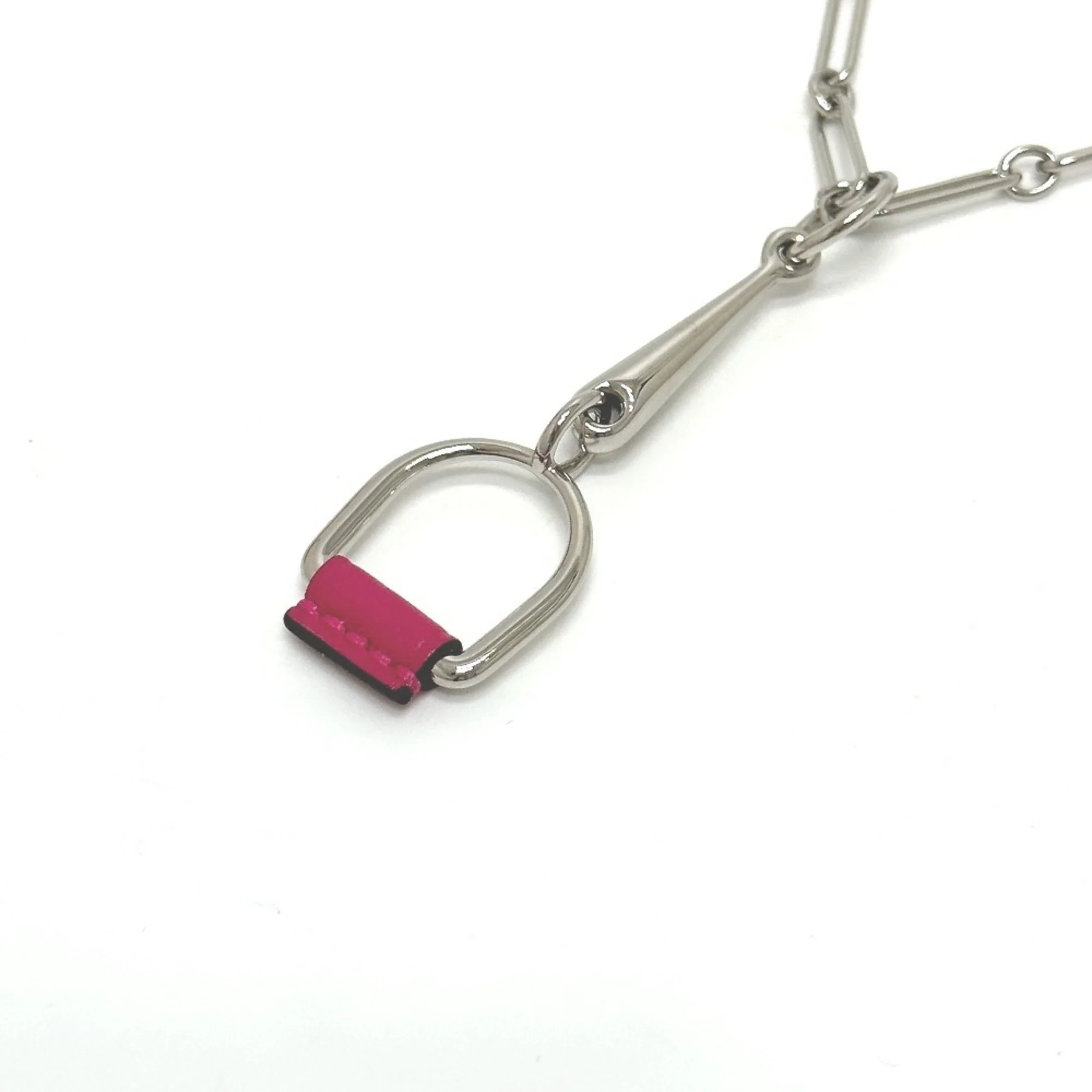 Heritage Eskettle Pendant Necklace Swift Leather Silver Mini - Image 3