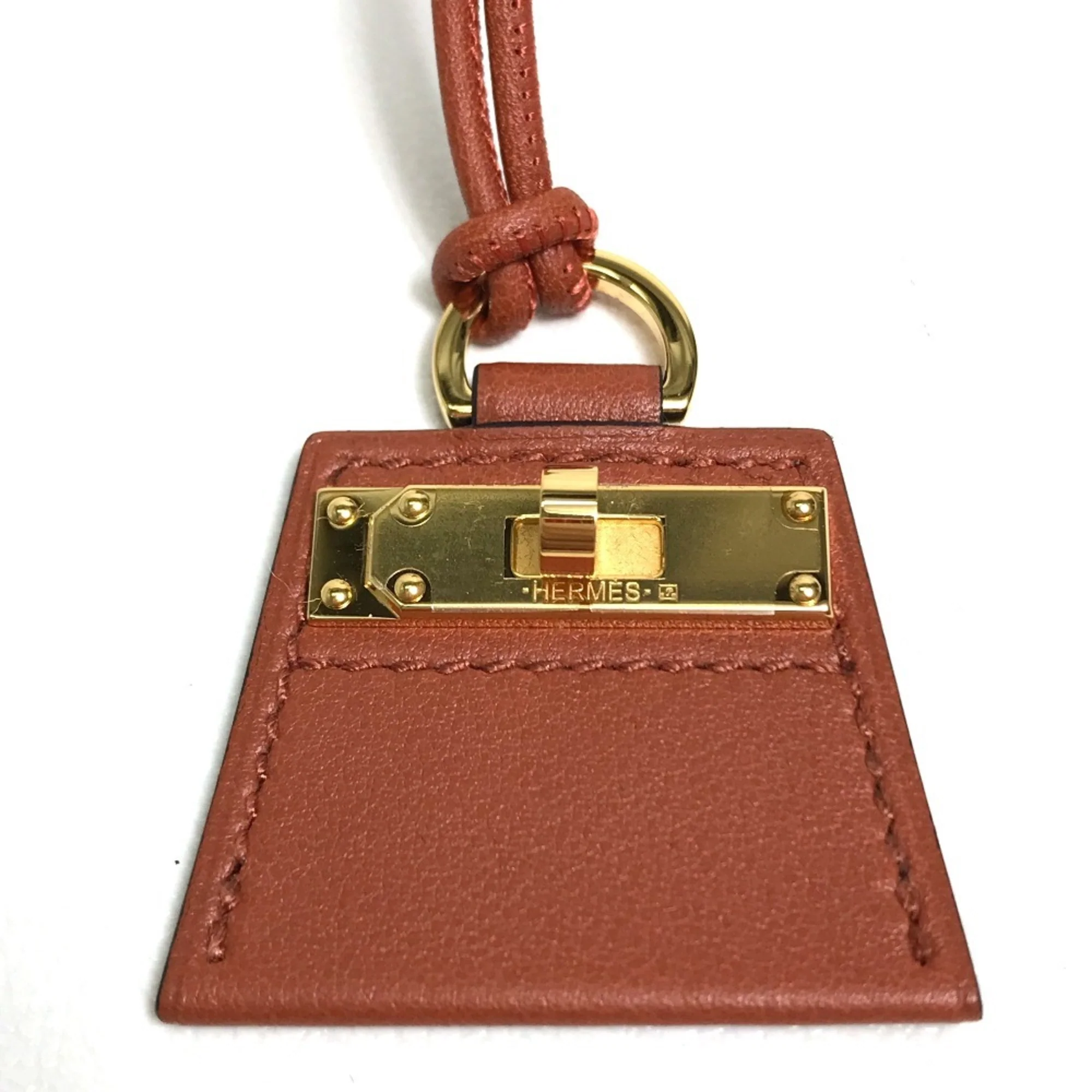 Mon Petit Kelly Pendant Necklace Leather Brown Mini - Image 3