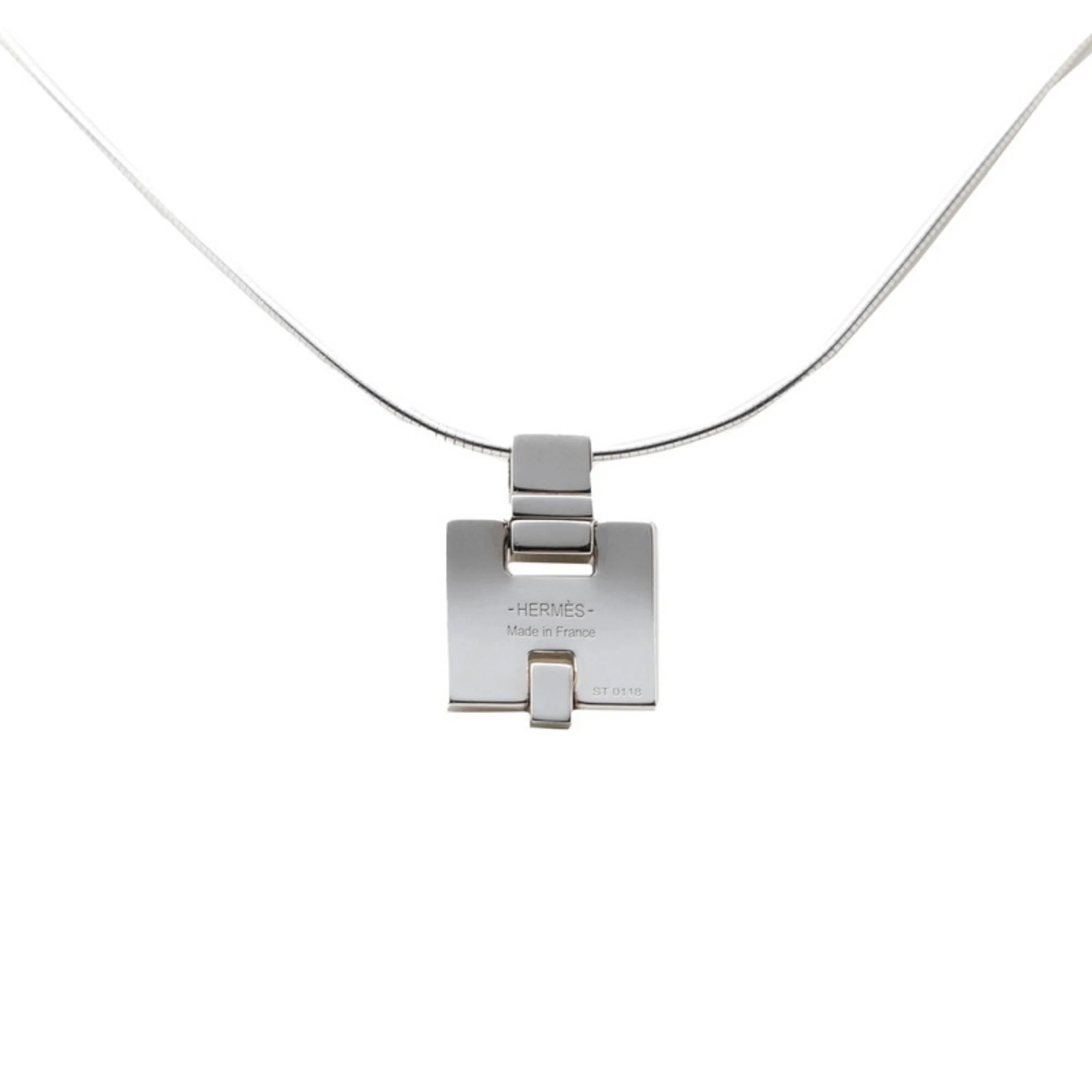 Pendant Necklace Black Metal and Sterling Silver - Image 2