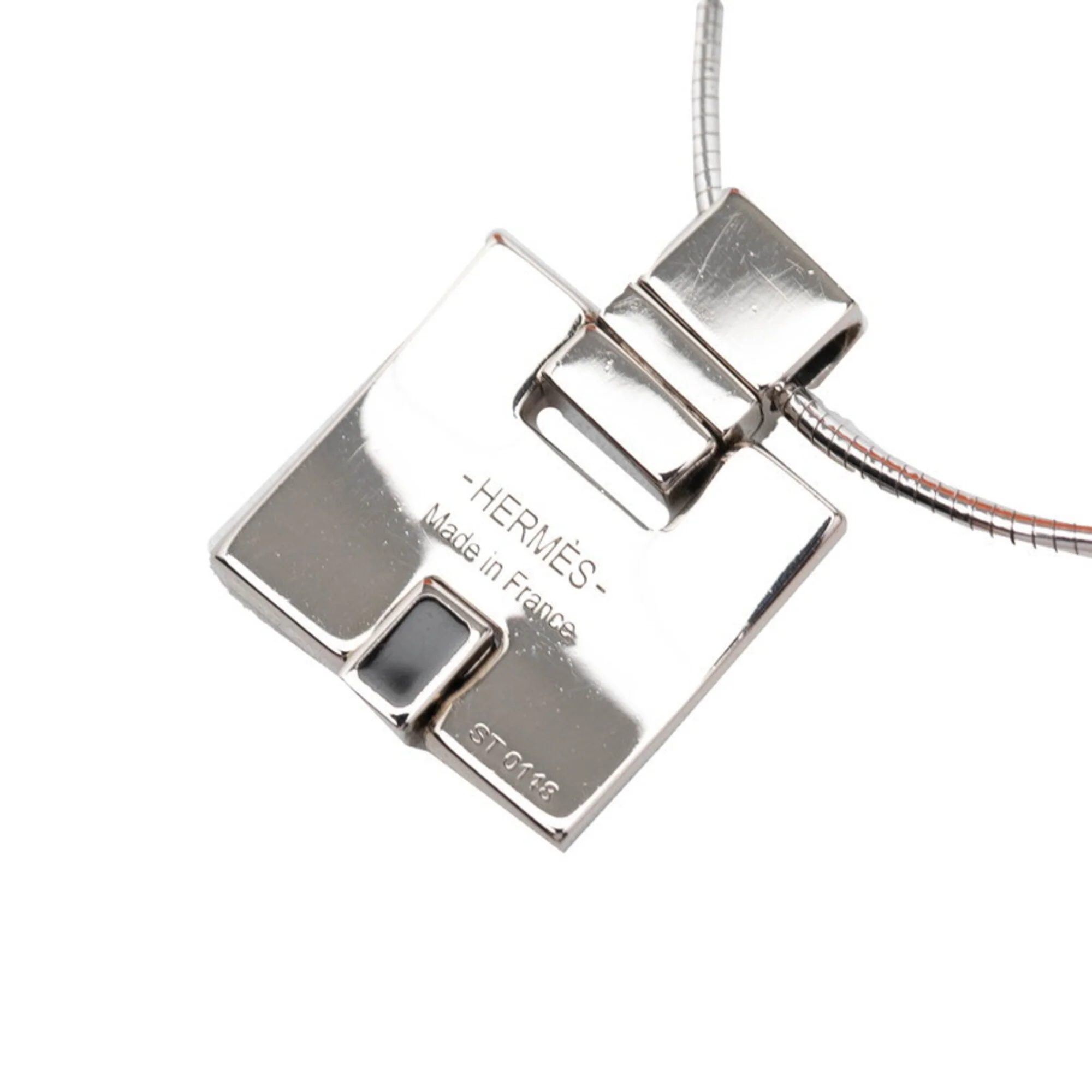 Pendant Necklace Black Metal and Sterling Silver - Image 3