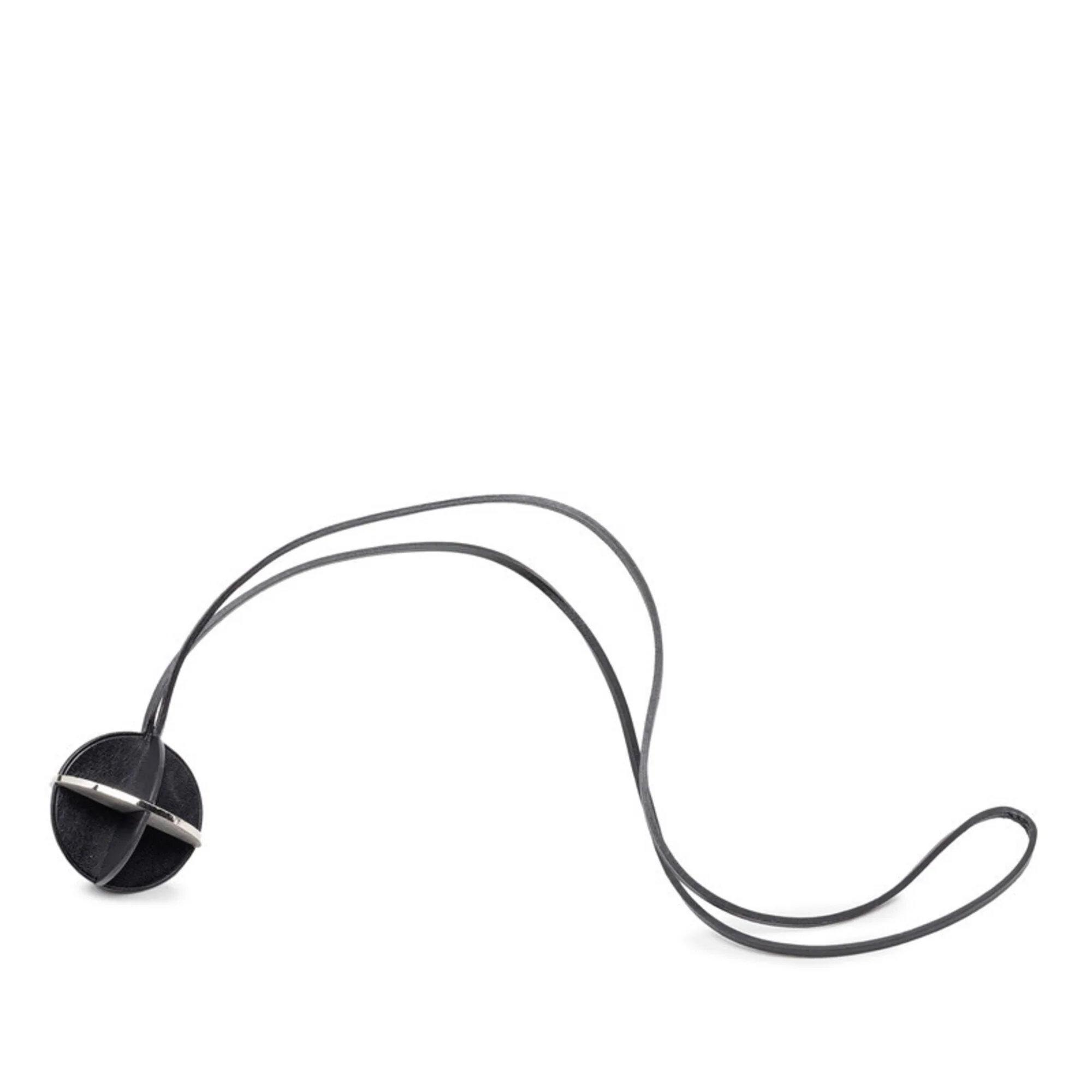 Pendant Necklace Leather and Metal - Image 4