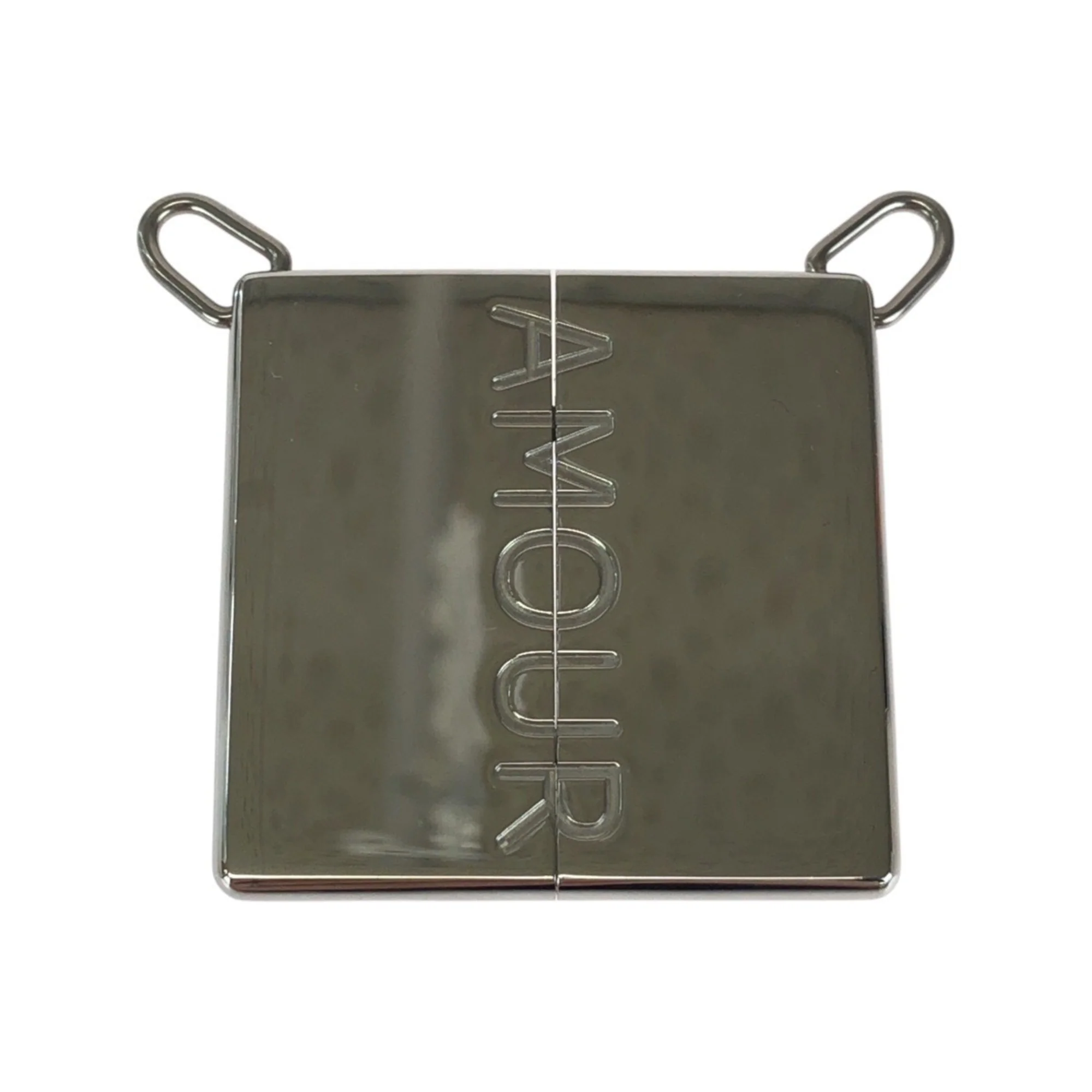 Pendant Necklace Leather and Metal Black Silver - Image 2