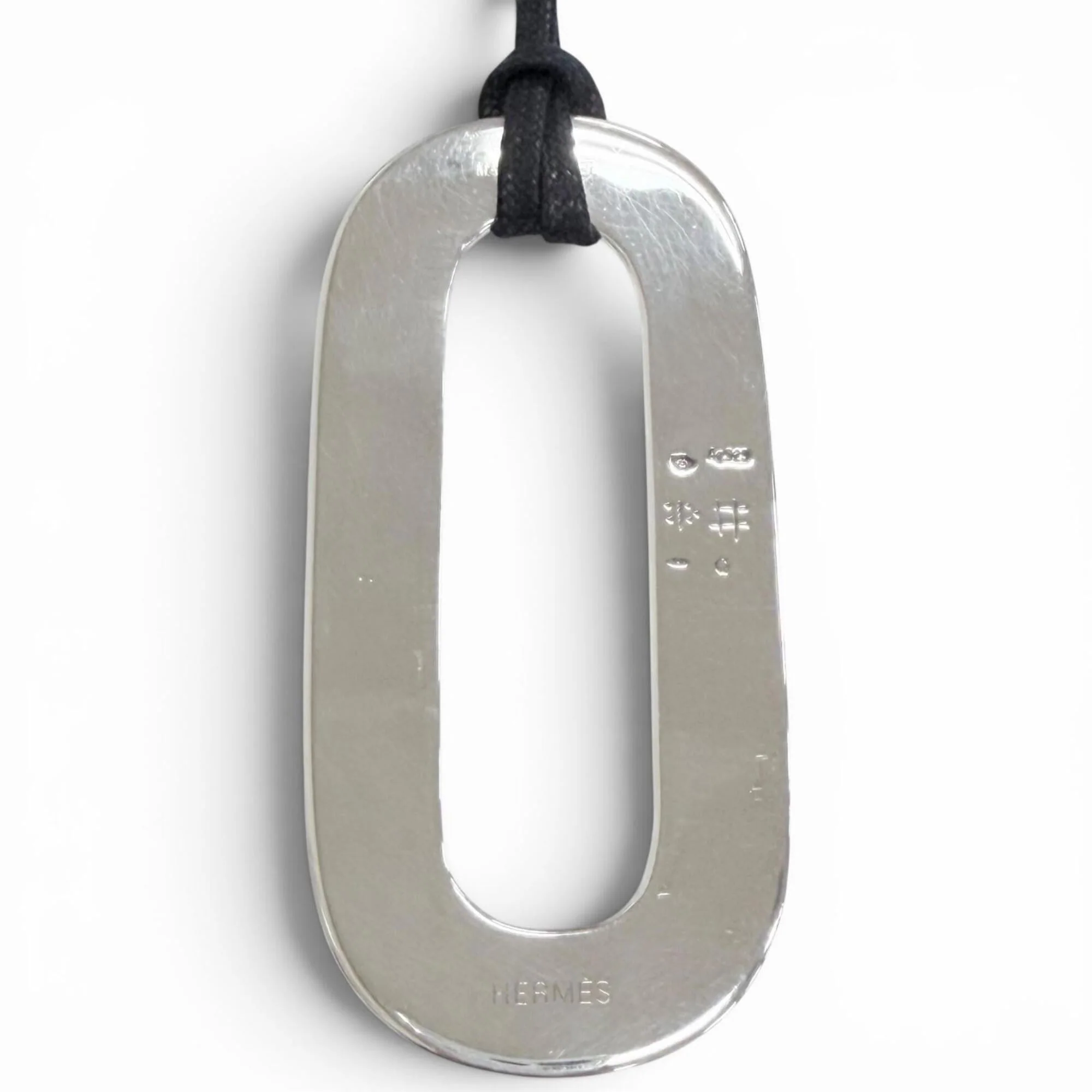 Pendant Necklace Leather and Sterling Silver - Image 4
