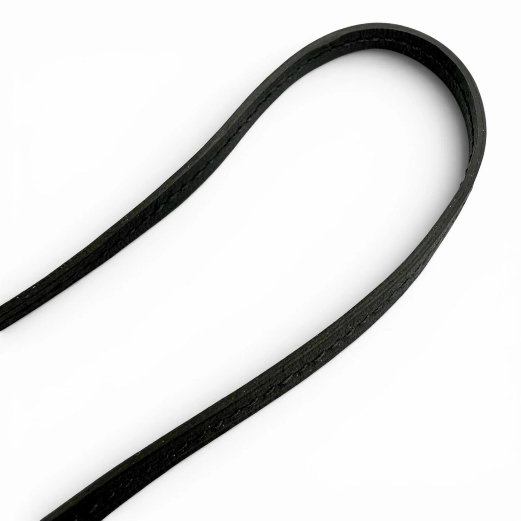 Pendant Necklace Leather Black and Fauve With Silver Hardware - Image 7