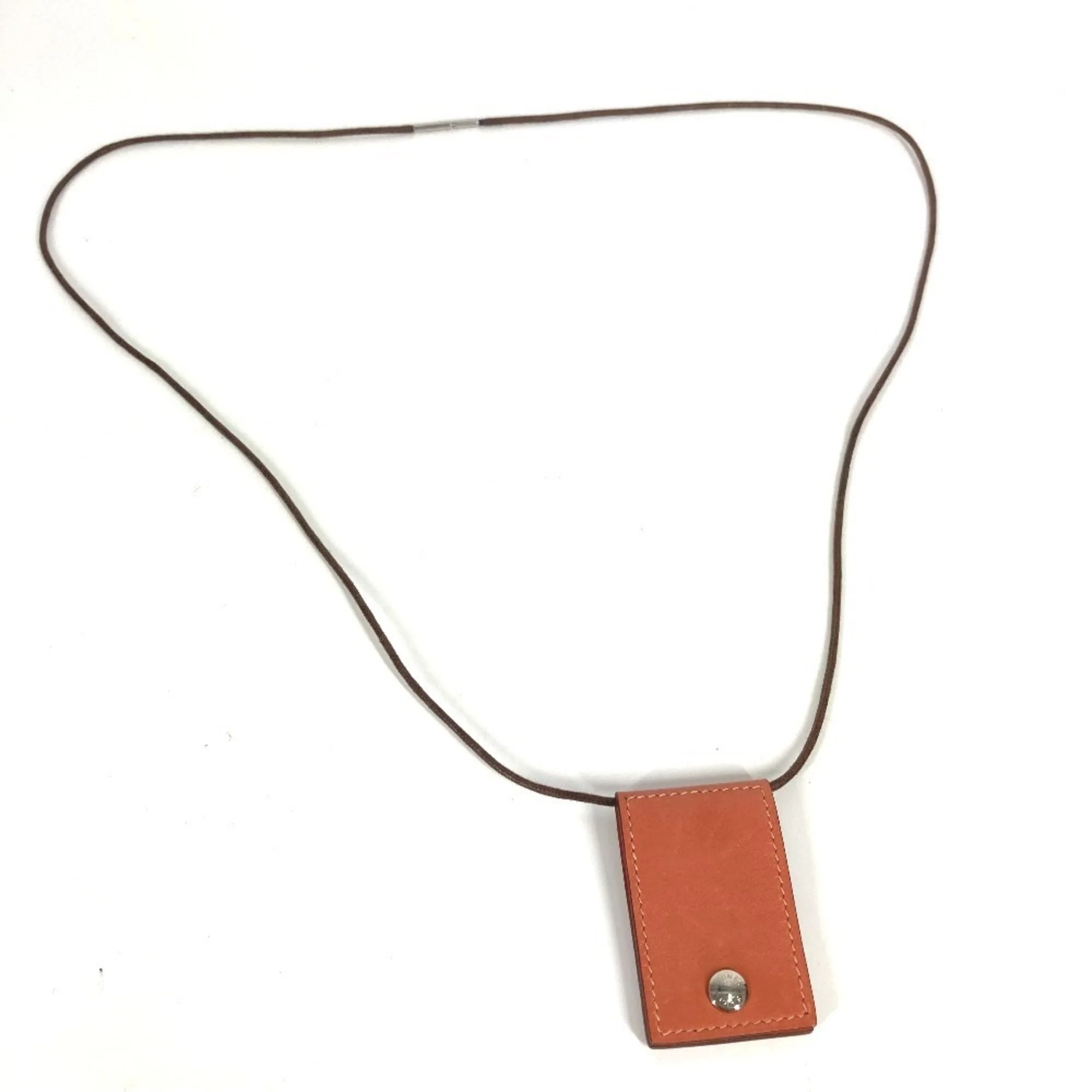 Pendant Necklace Leather Pink - Image 2
