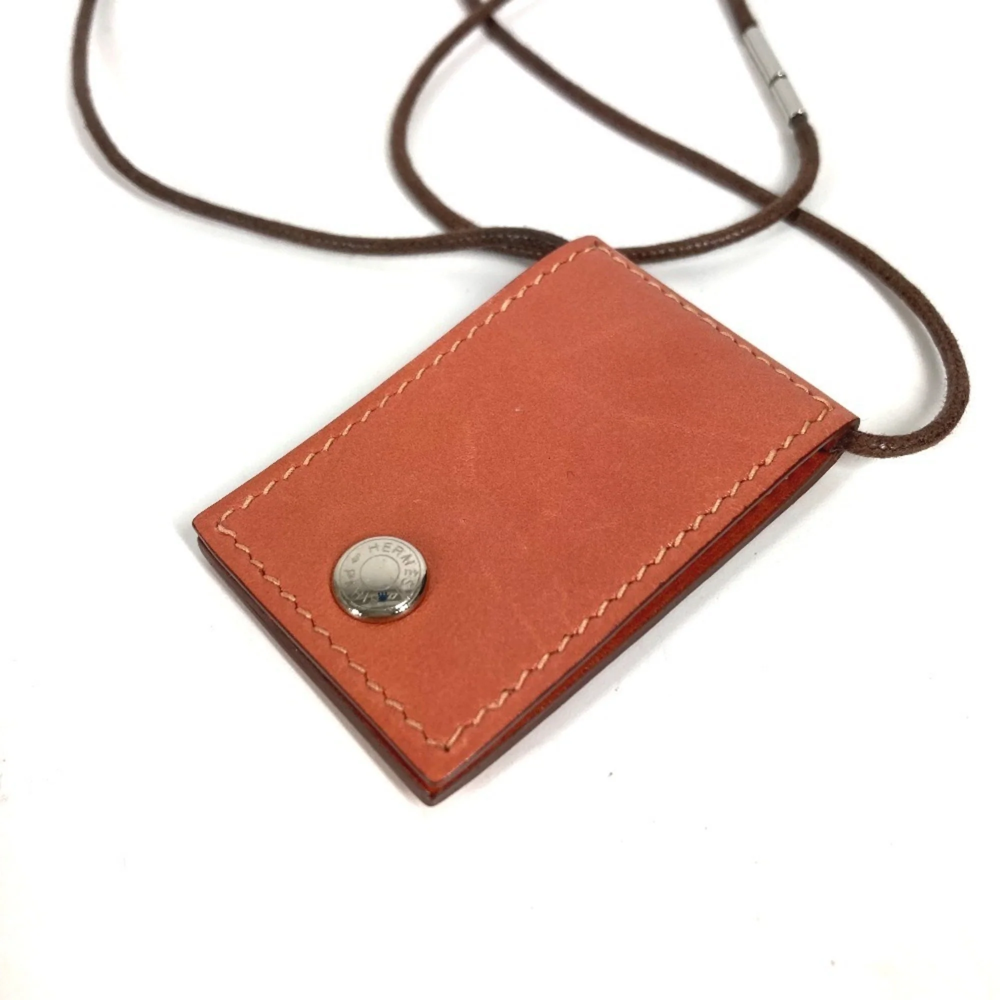Pendant Necklace Leather Pink - Image 5