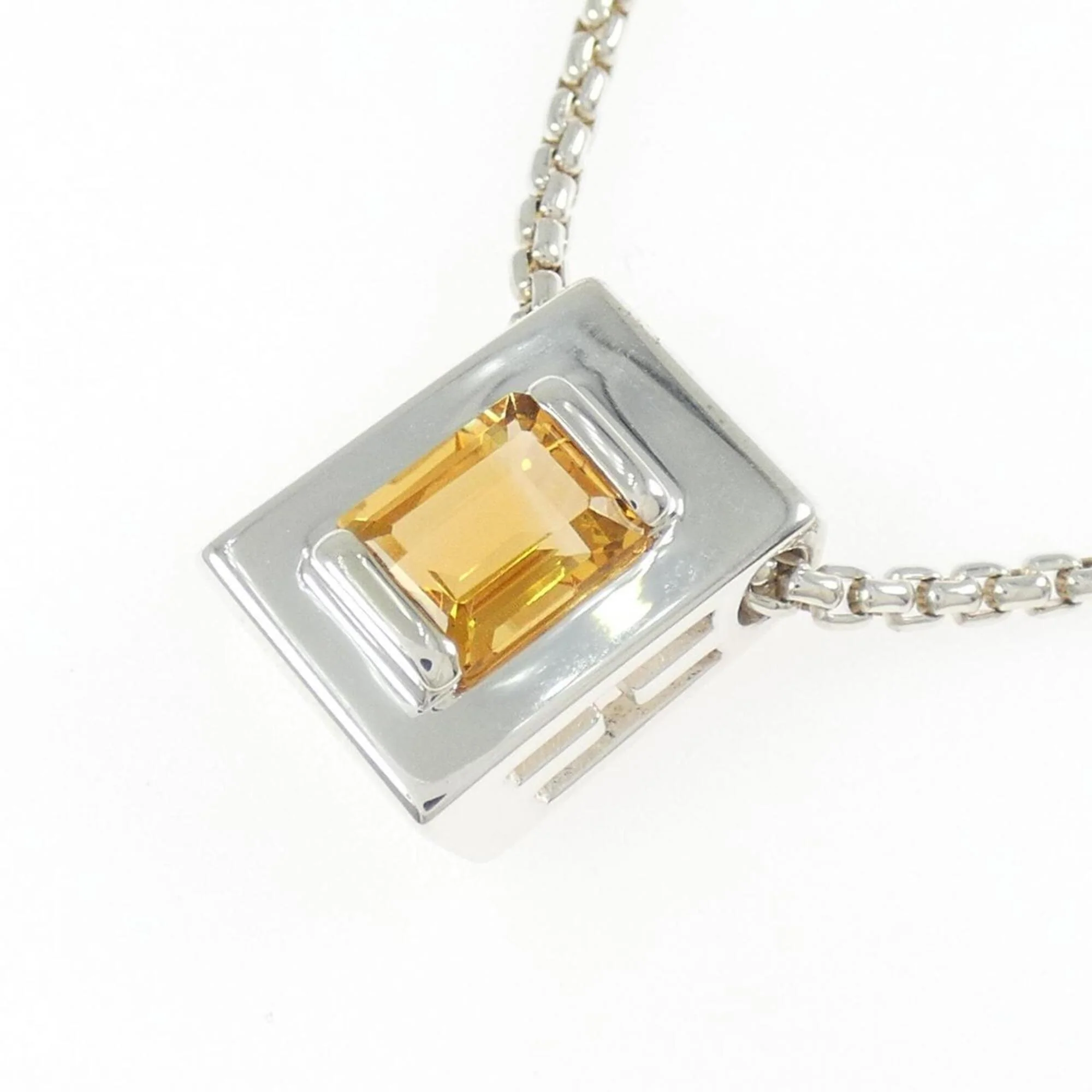 Pendant Necklace Sterling Silver with Citrine - Image 3