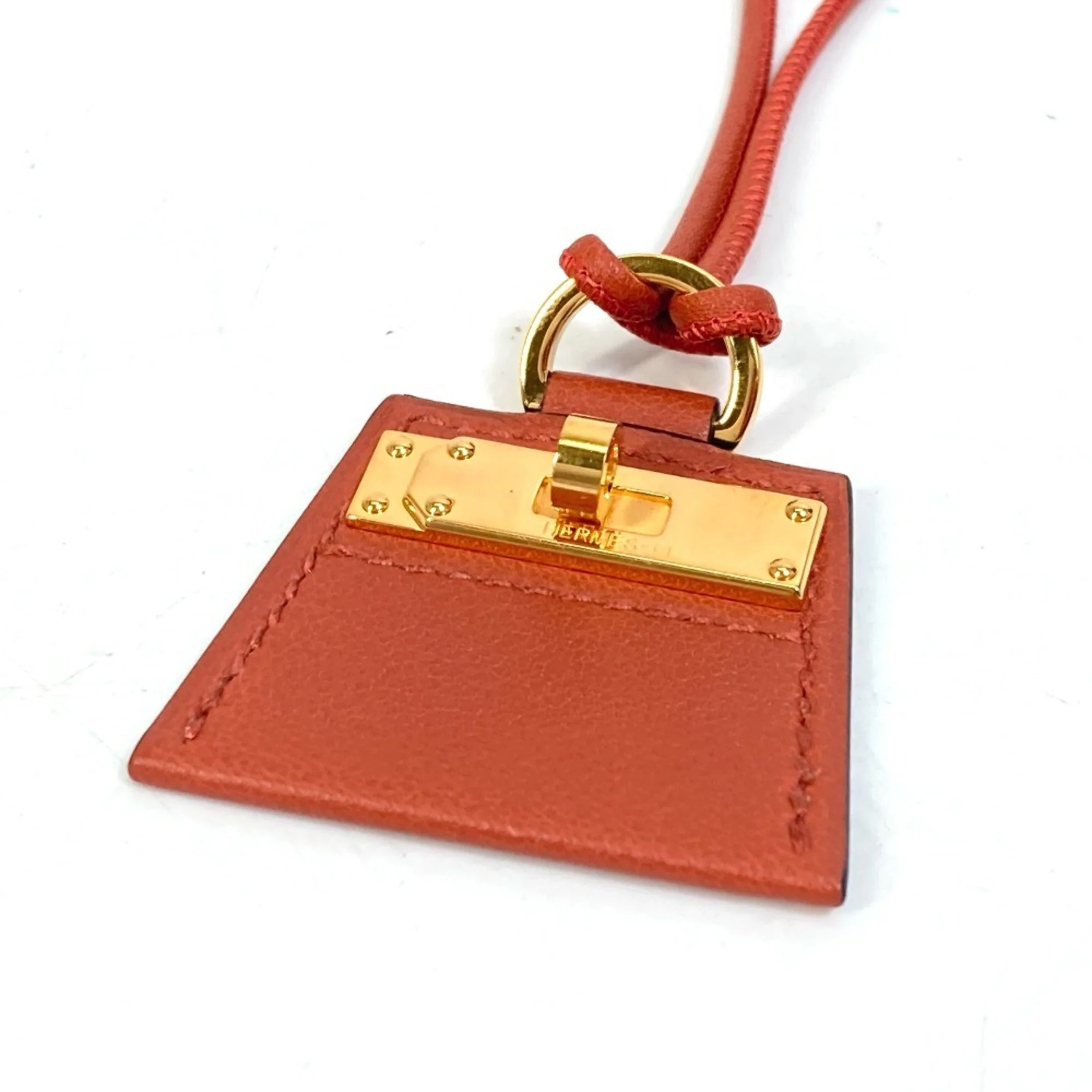 Pendant Necklace Swift Leather Brown - Image 2