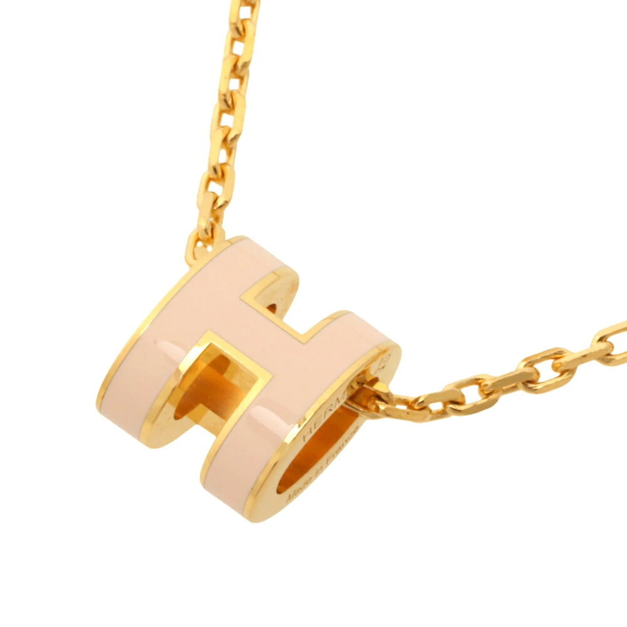 Pop H Pendant Necklace Gold-Tone Metal