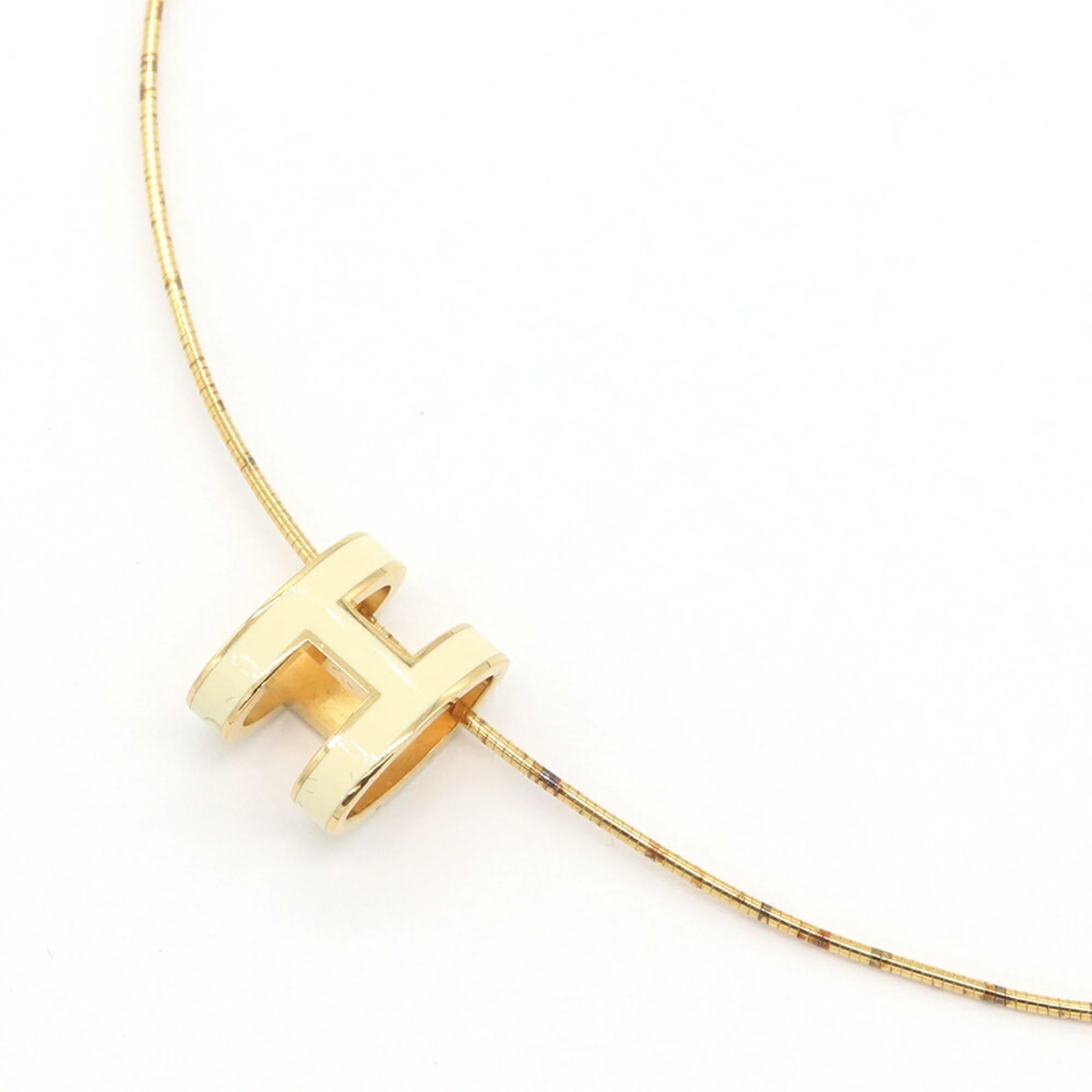 Pop H Pendant Necklace Gold-Tone Metal