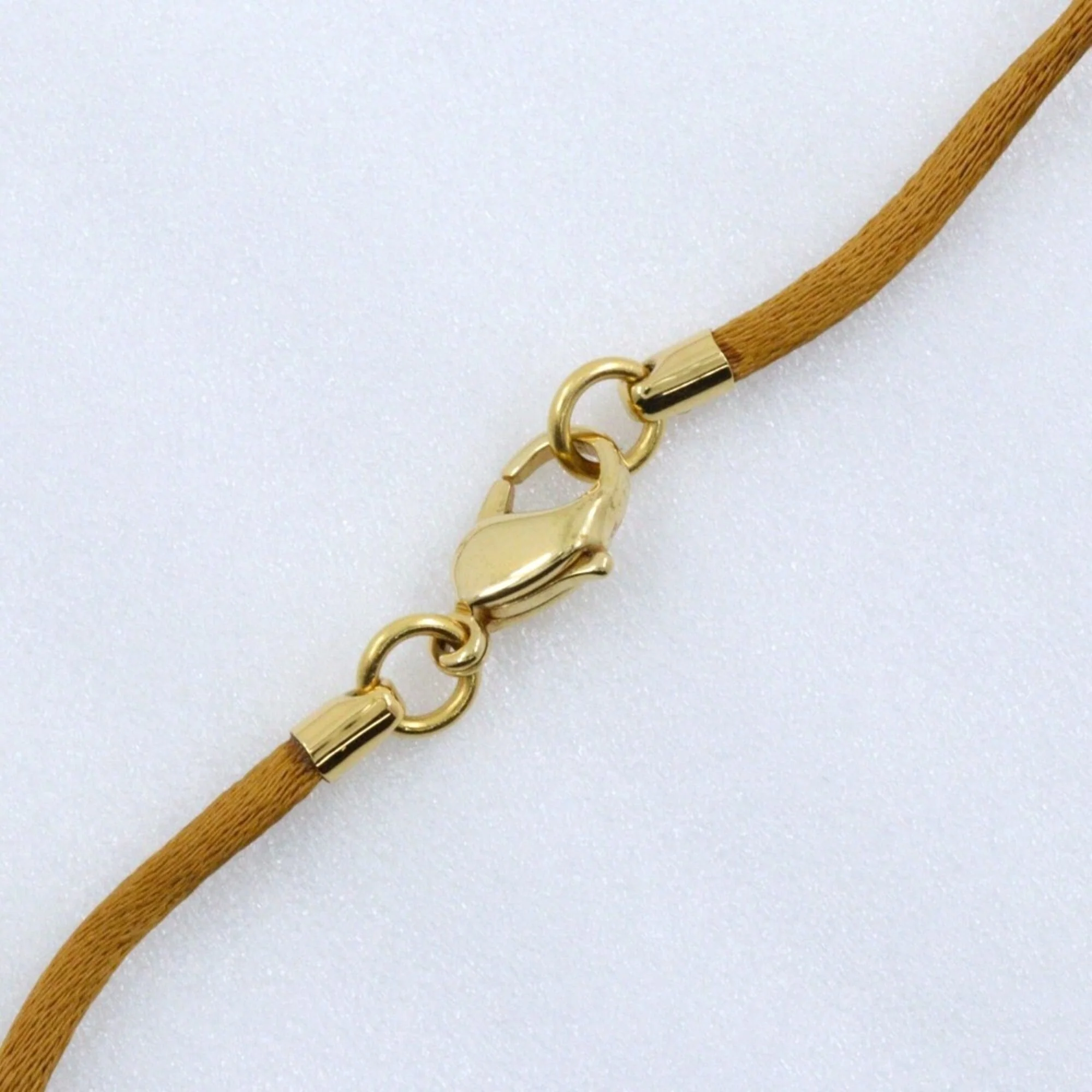 Sellier Pendant Necklace Gold and Leather - Image 4