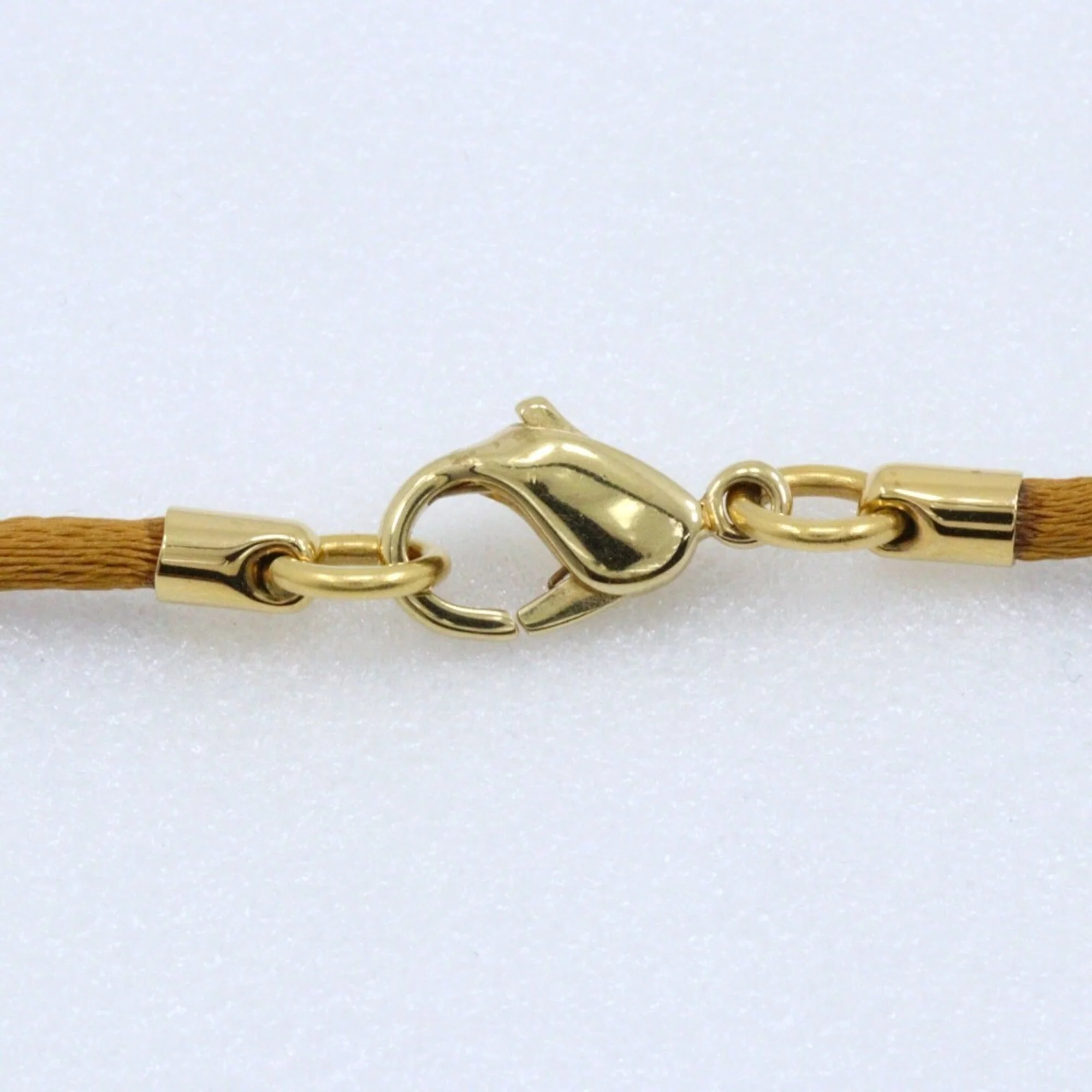 Sellier Pendant Necklace Gold and Leather - Image 5