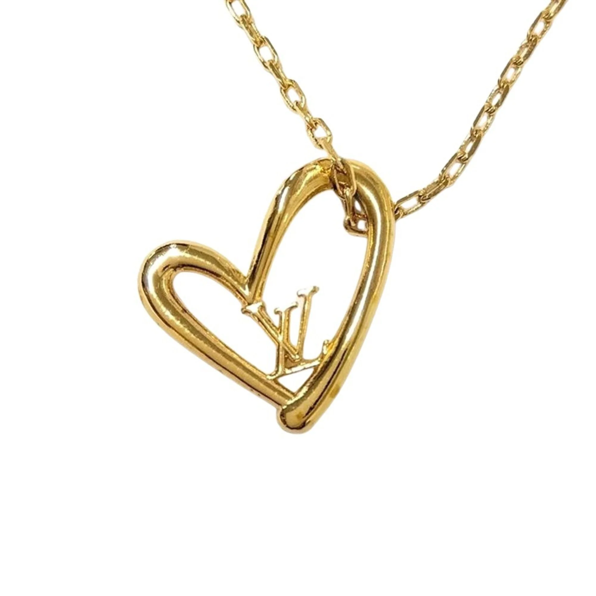 Collier Heart Falling In Love Pendant Necklace Gold