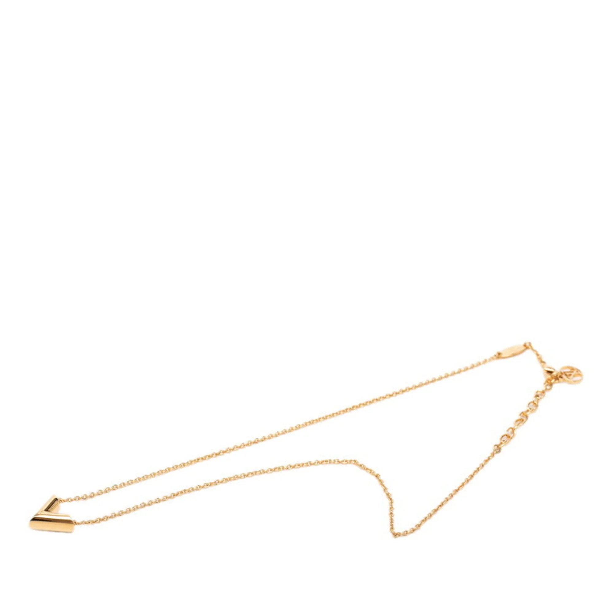 Essential V Chain Pendant Necklace Gold - Image 3