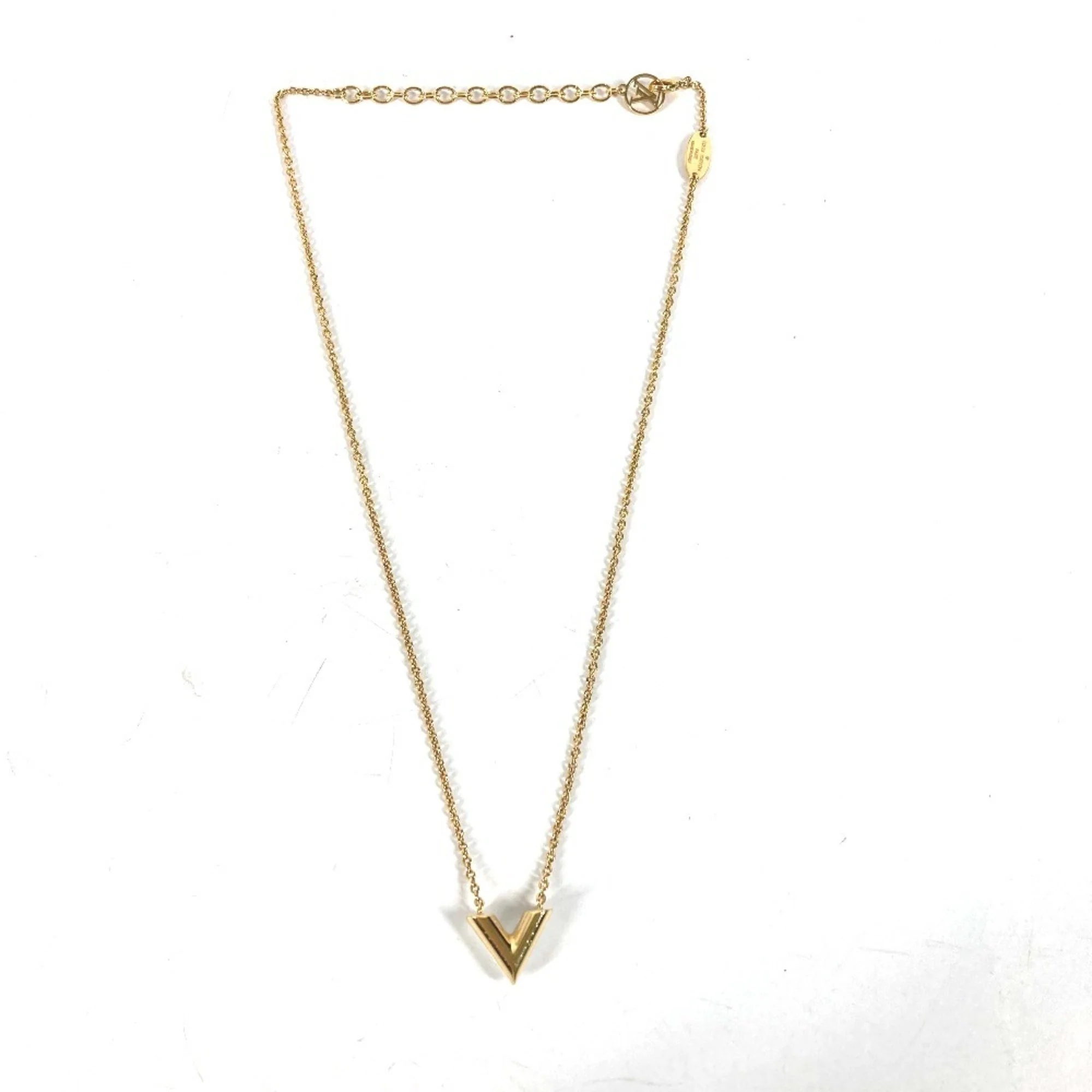 Essential V Pearl Pendant Necklace Gold Metal - Image 2