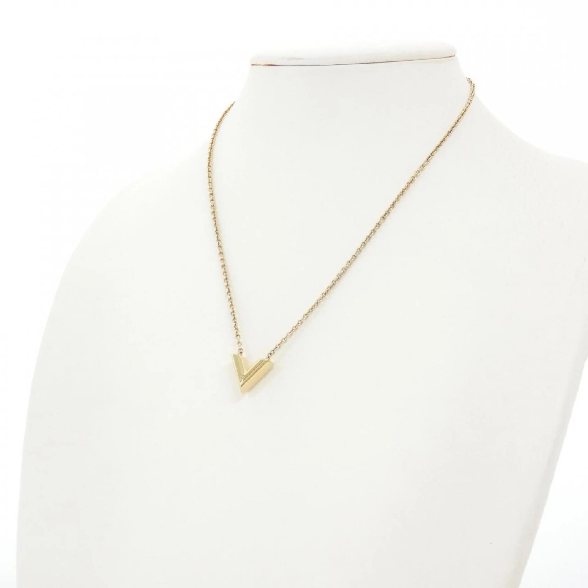Essential V Pendant Necklace Gold - Image 5