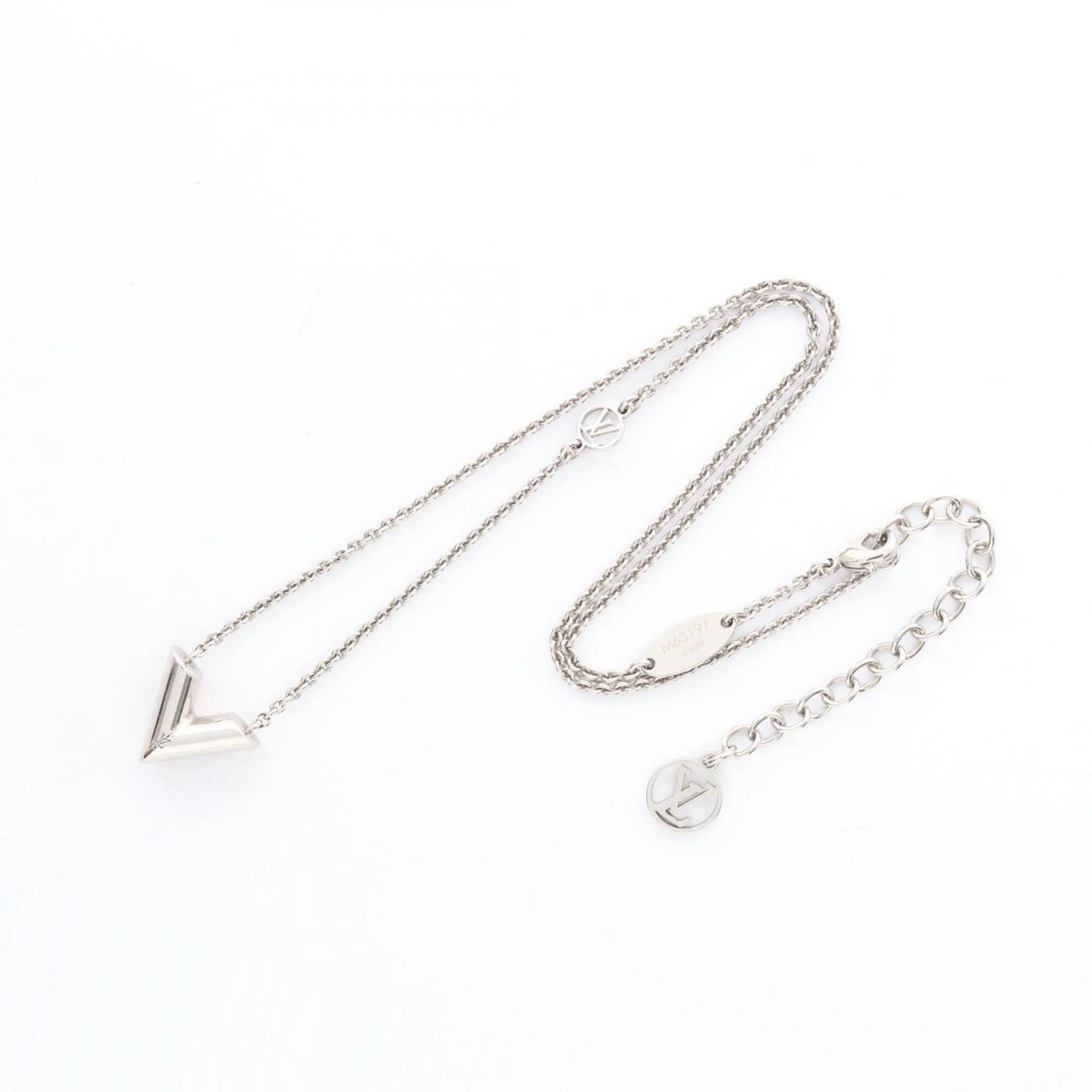Essential V Pendant Necklace Stainless Steel - Image 3