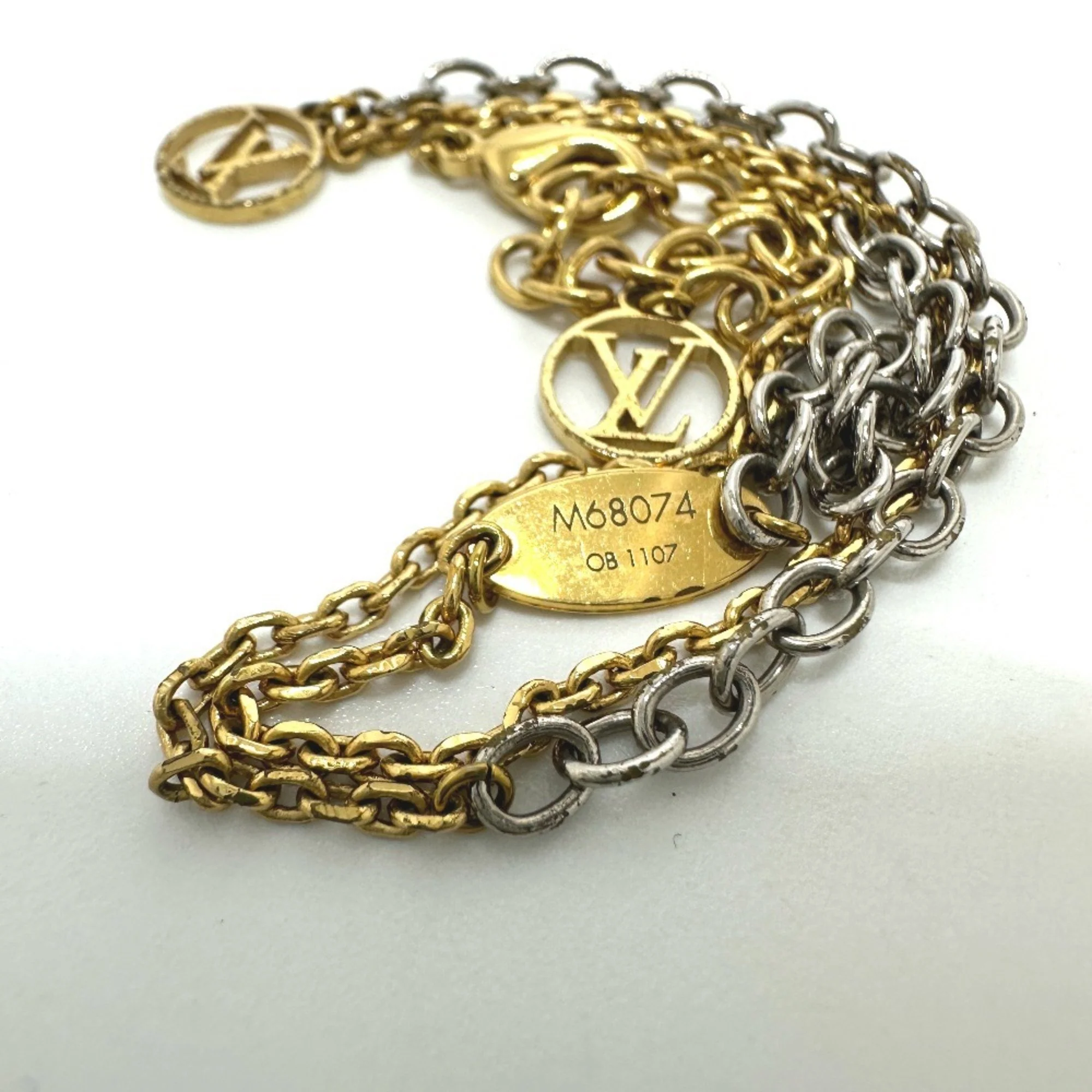 Logomania Pendant Necklace Metal Bicolor Gold and Silver - Image 7