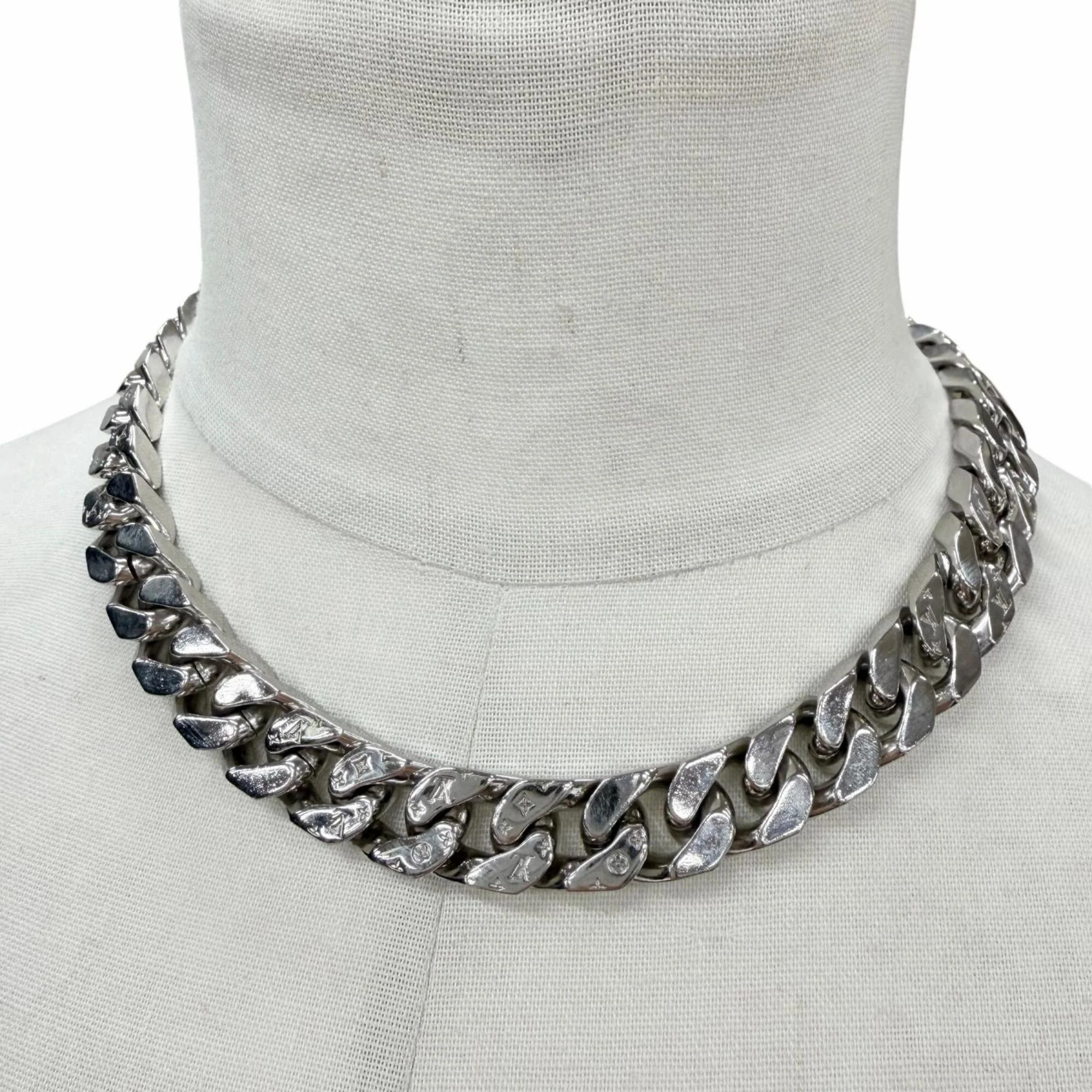 Monogram Pendant Necklace Silver - Image 3