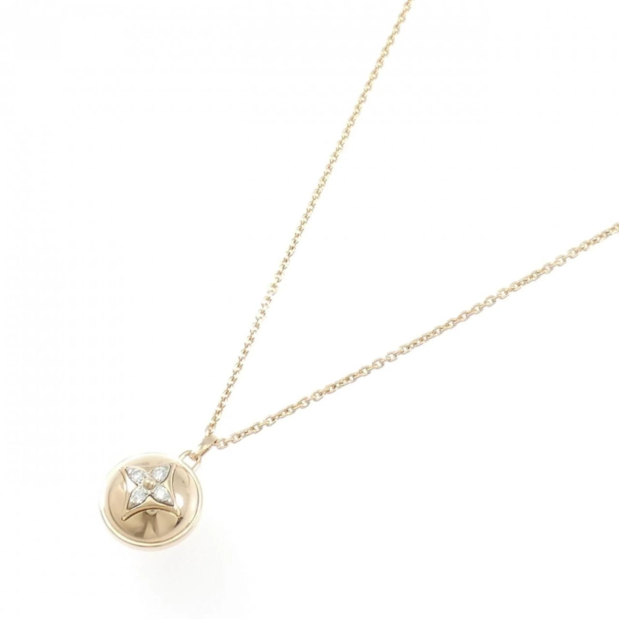 Pendant Necklace 18K Rose Gold and 18K White Gold with Diamond Mini - Image 2