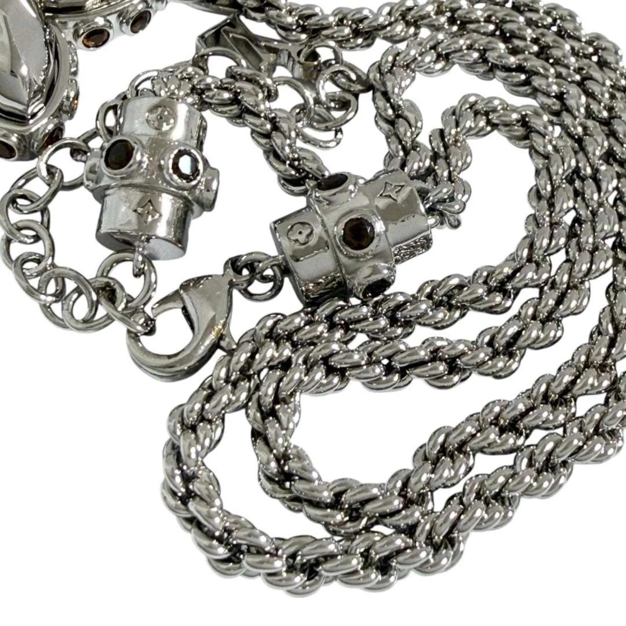 Pendant Necklace Metal and Rhinestone - Image 6