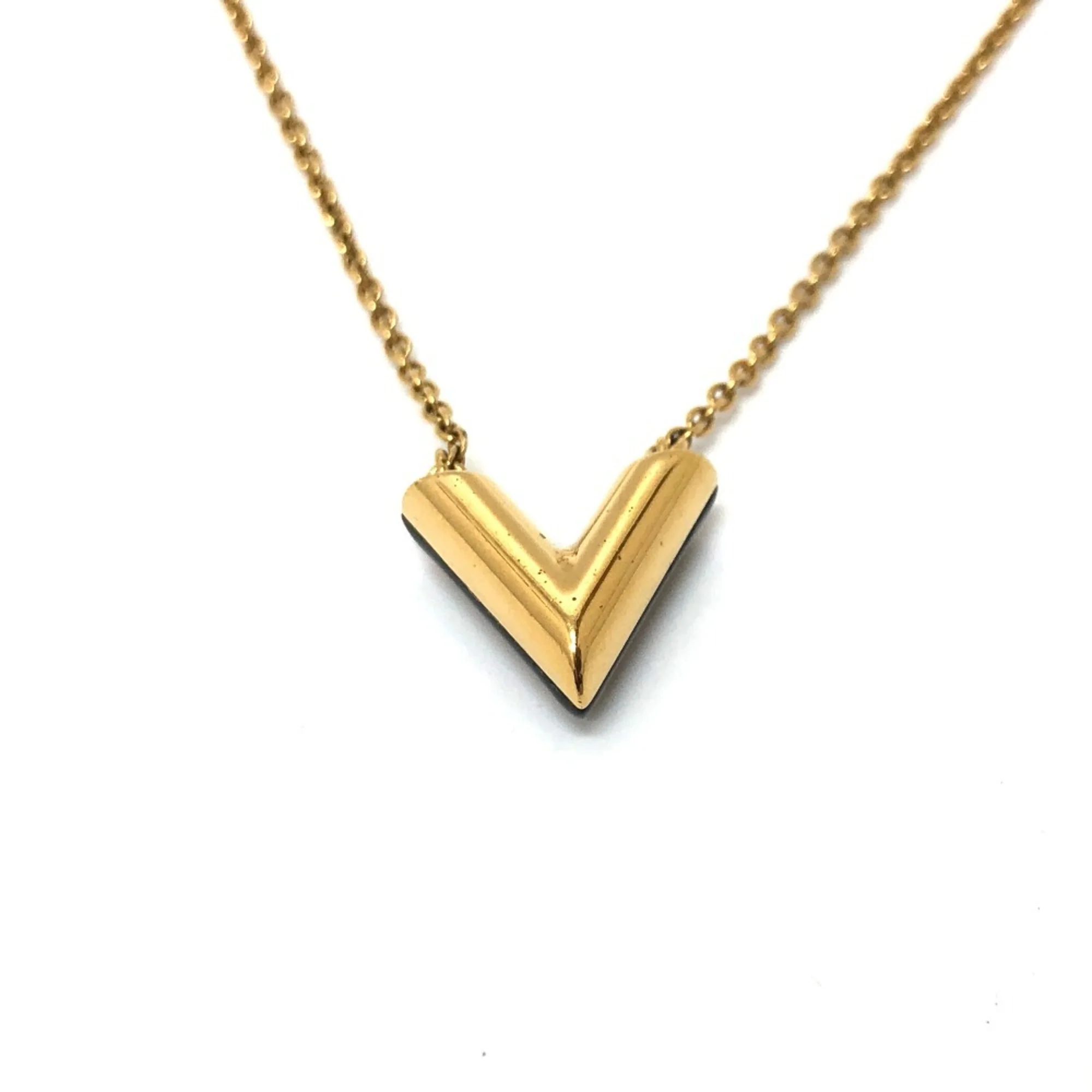 Pendant Necklace Metal Black and Gold - Image 2