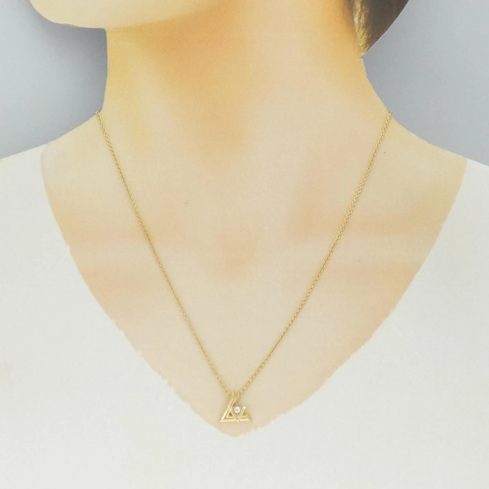 Vault One PM Pendant Necklace 18K Yellow Gold with Diamond - Image 6