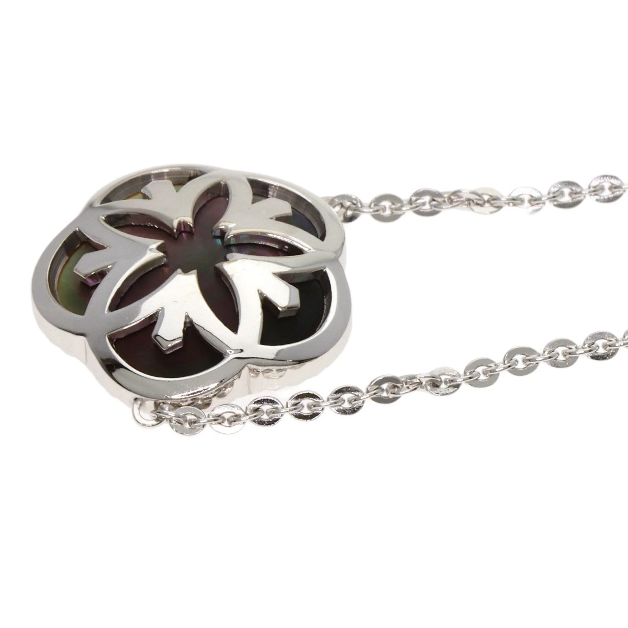 Pendant Necklace 18K White Gold With Shell - Image 5