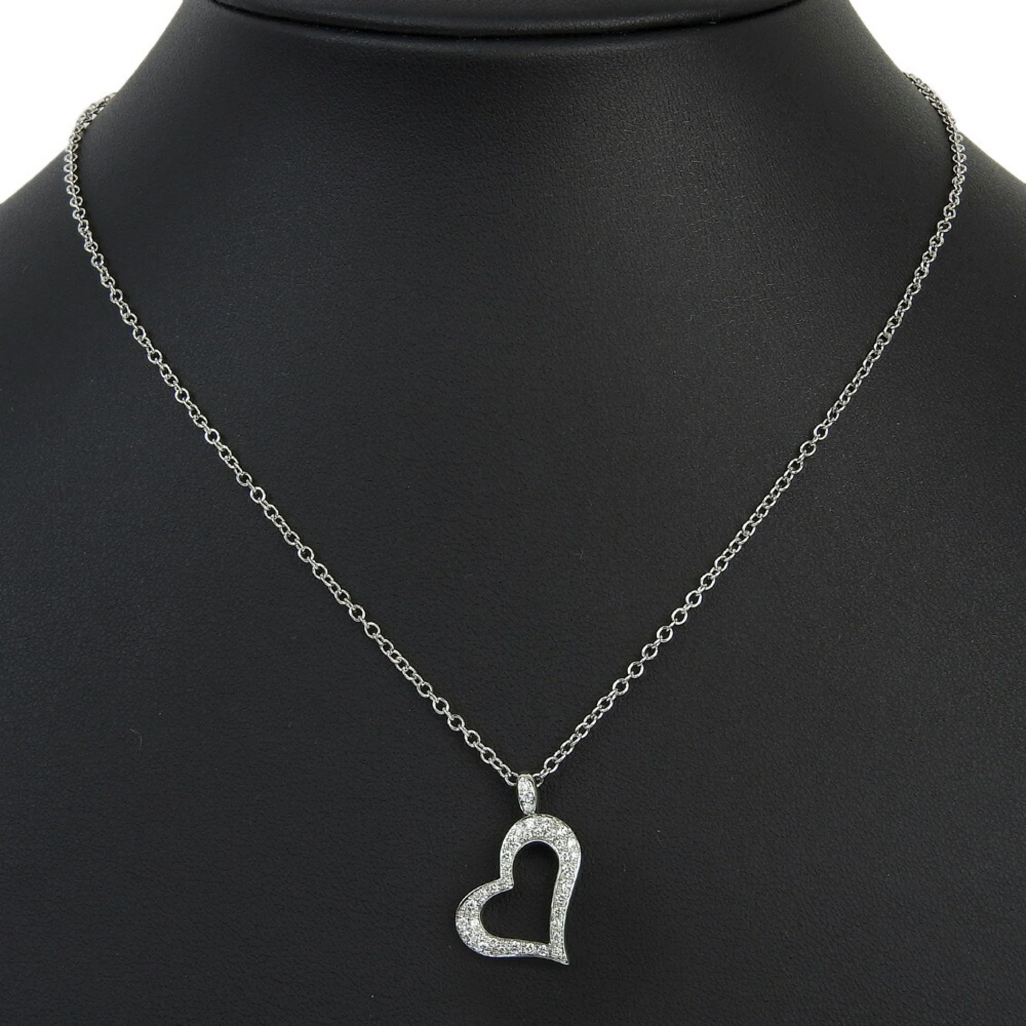 Pendant Necklace 18K White Gold with Diamond - Image 2