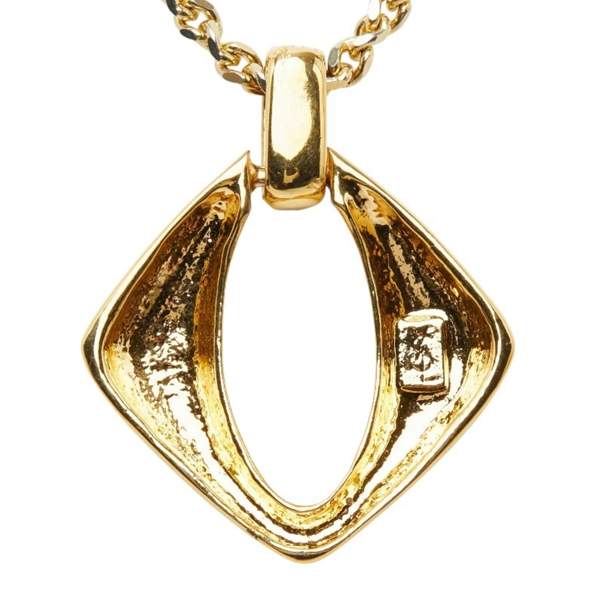 Pendant Necklace Gold Plated and Rhinestone - Image 3