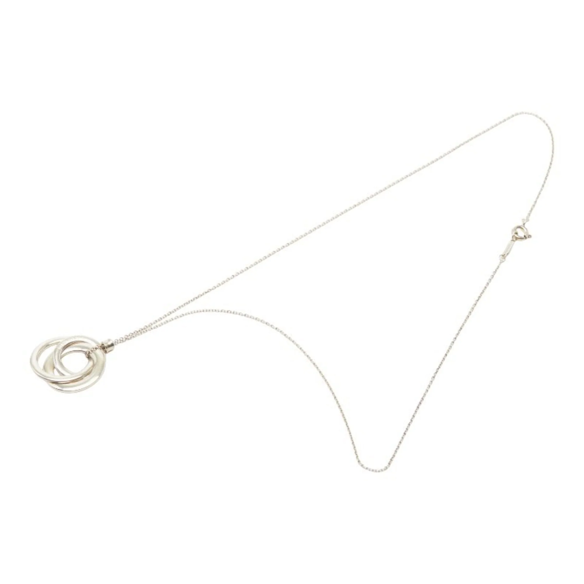 1837 Interlocking Circle Pendant Necklace Sterling Silver - Image 4