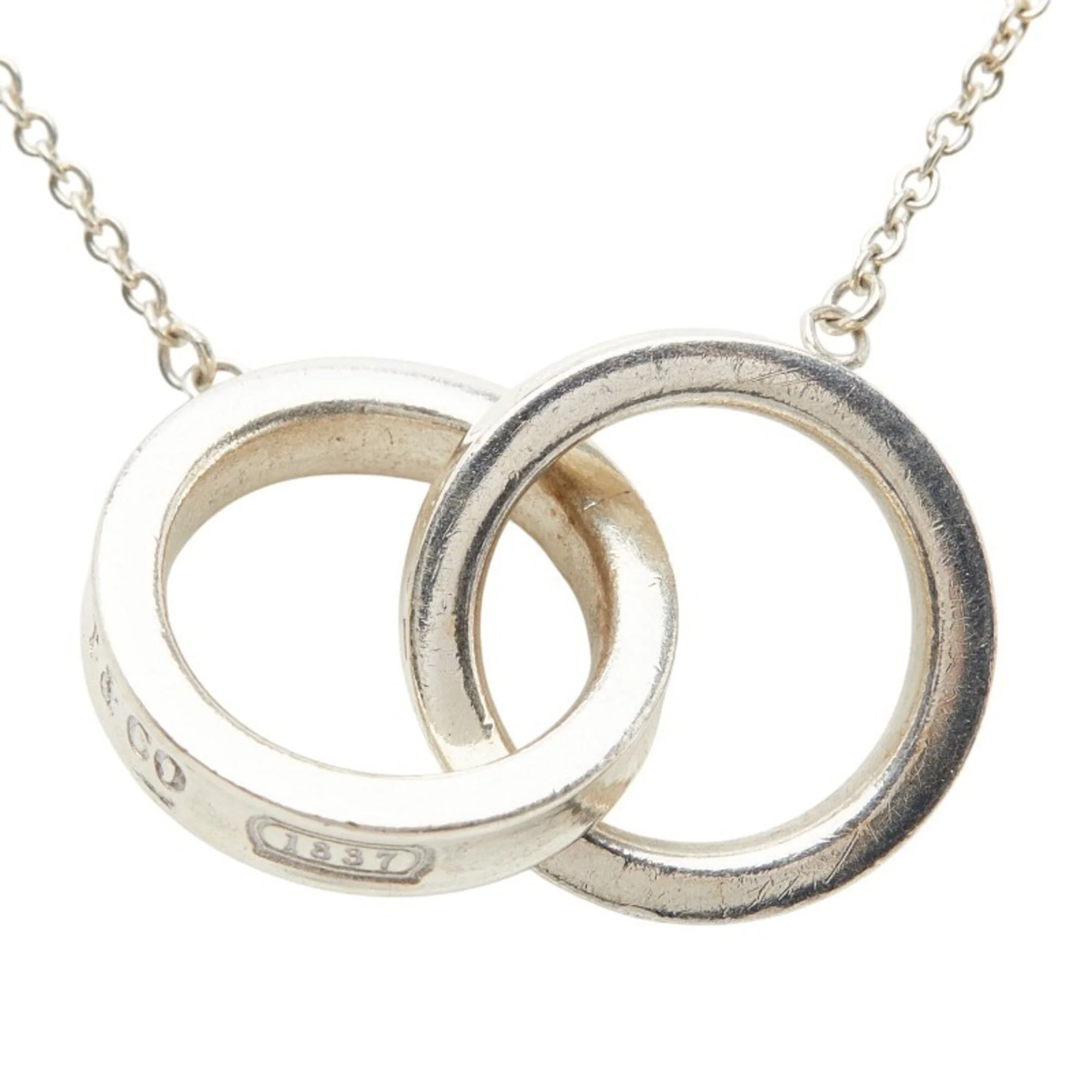 1837 Interlocking Circle Pendant Necklace Sterling Silver - Image 3