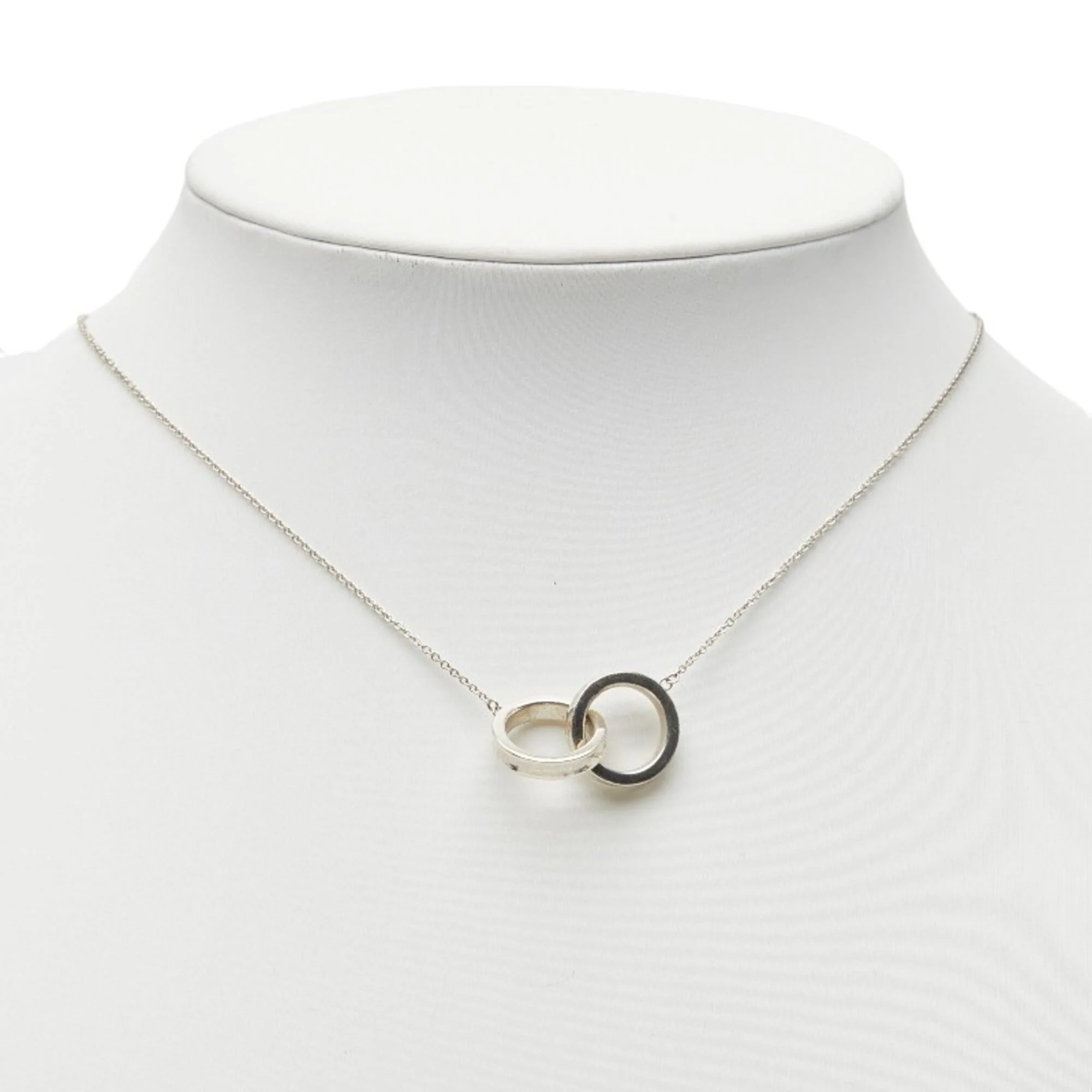 1837 Interlocking Circle Pendant Necklace Sterling Silver - Image 9
