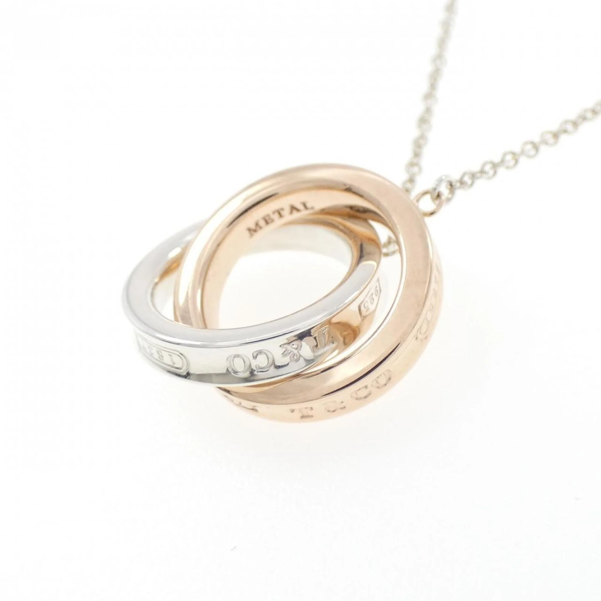 1837 Interlocking Circle Pendant Necklace Sterling Silver - Image 3