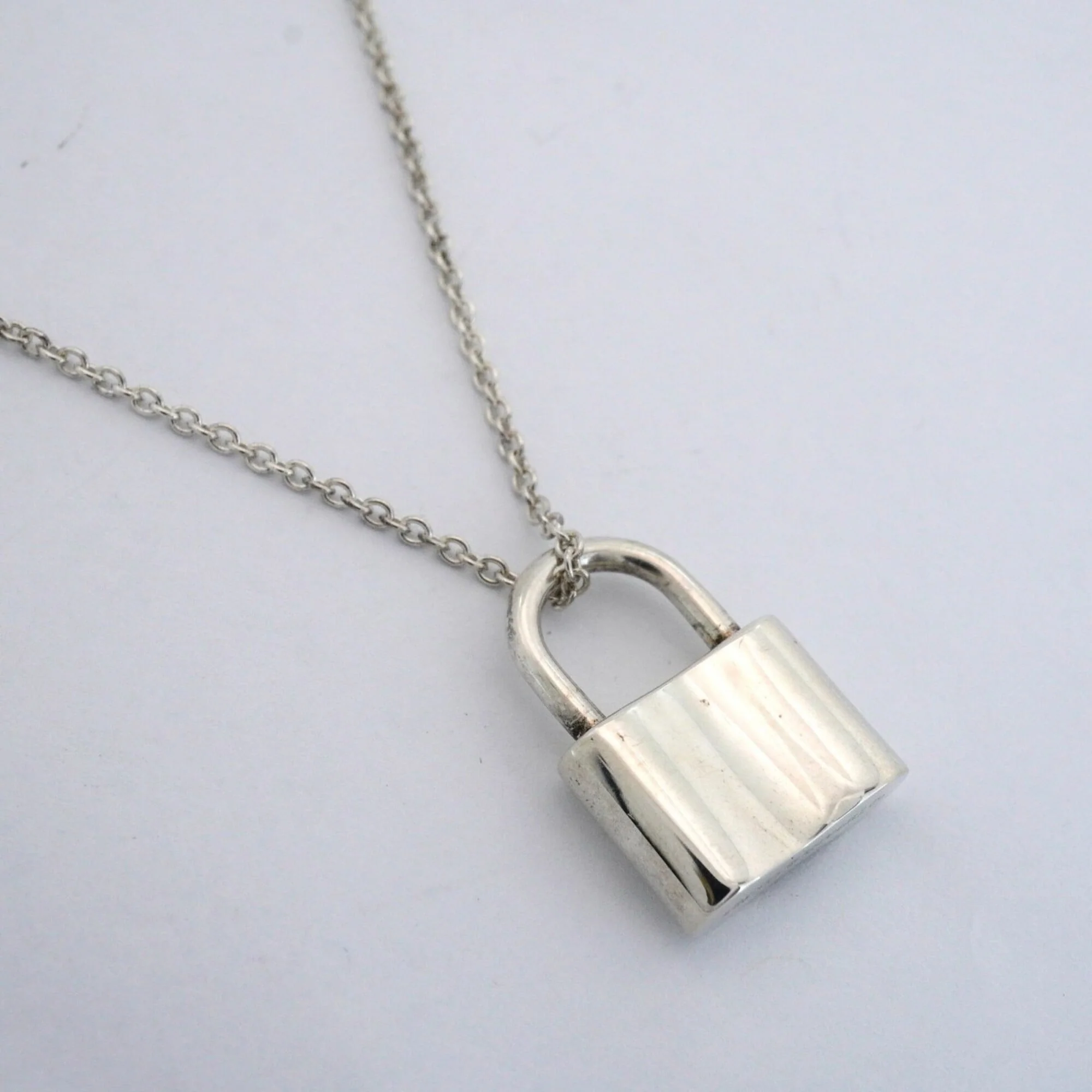 1837 Lock Pendant Necklace Sterling Silver - Image 2