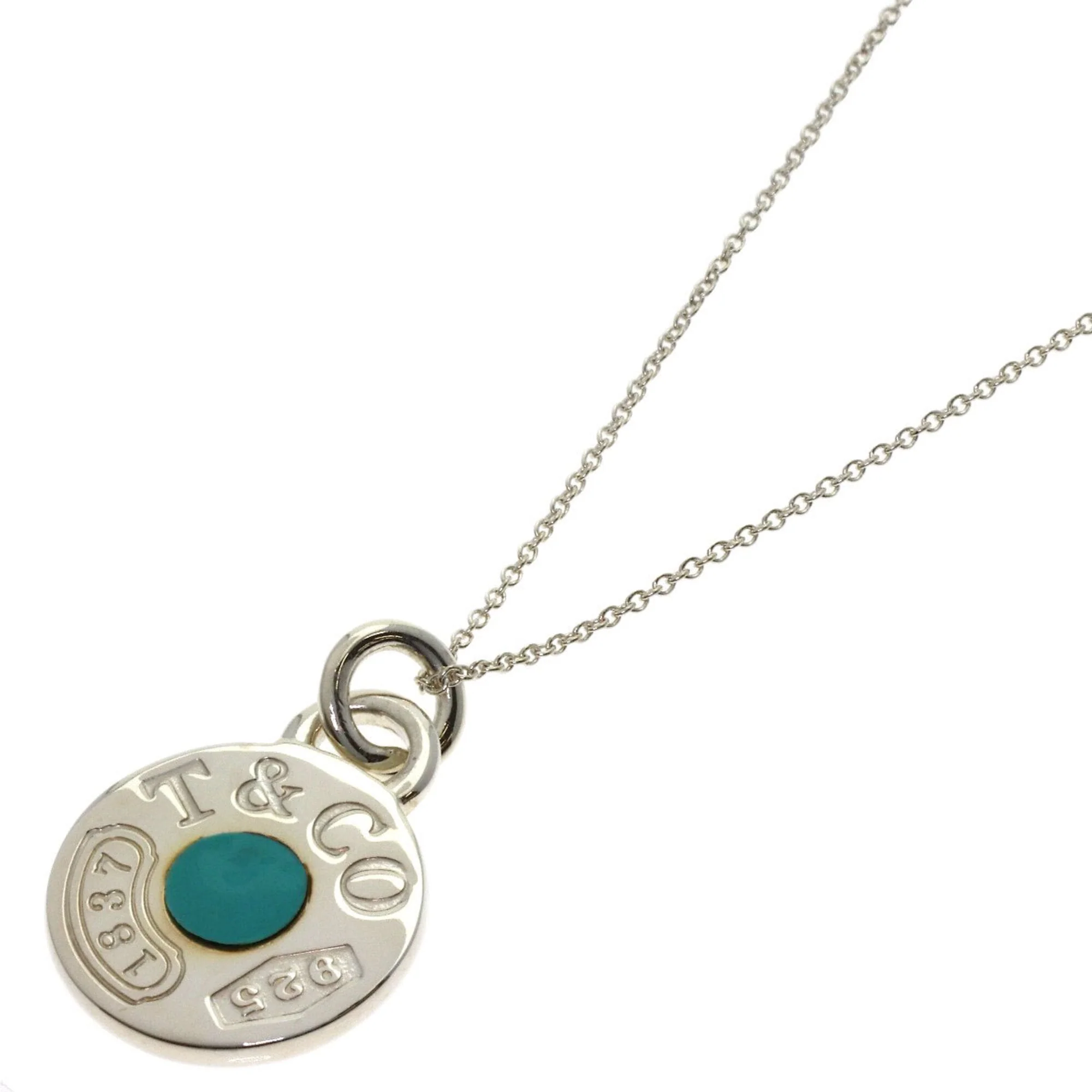 1837 Pendant Necklace Enamel and Sterling Silver
