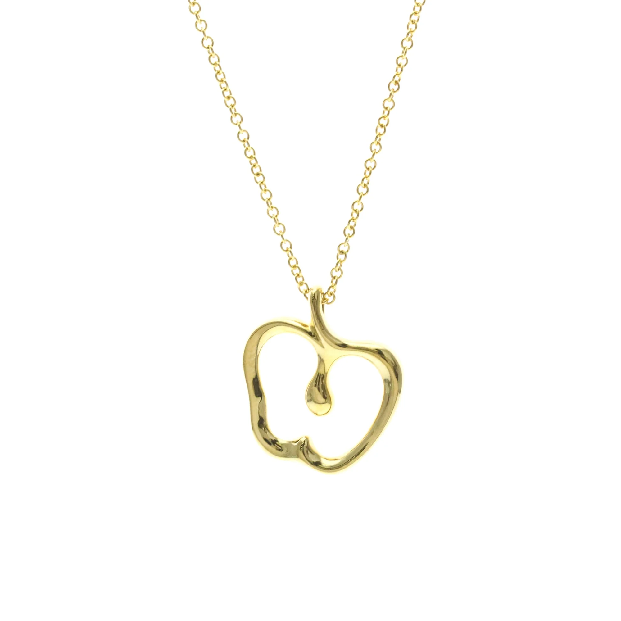 Apple Pendant Necklace 18K Yellow Gold - Image 2