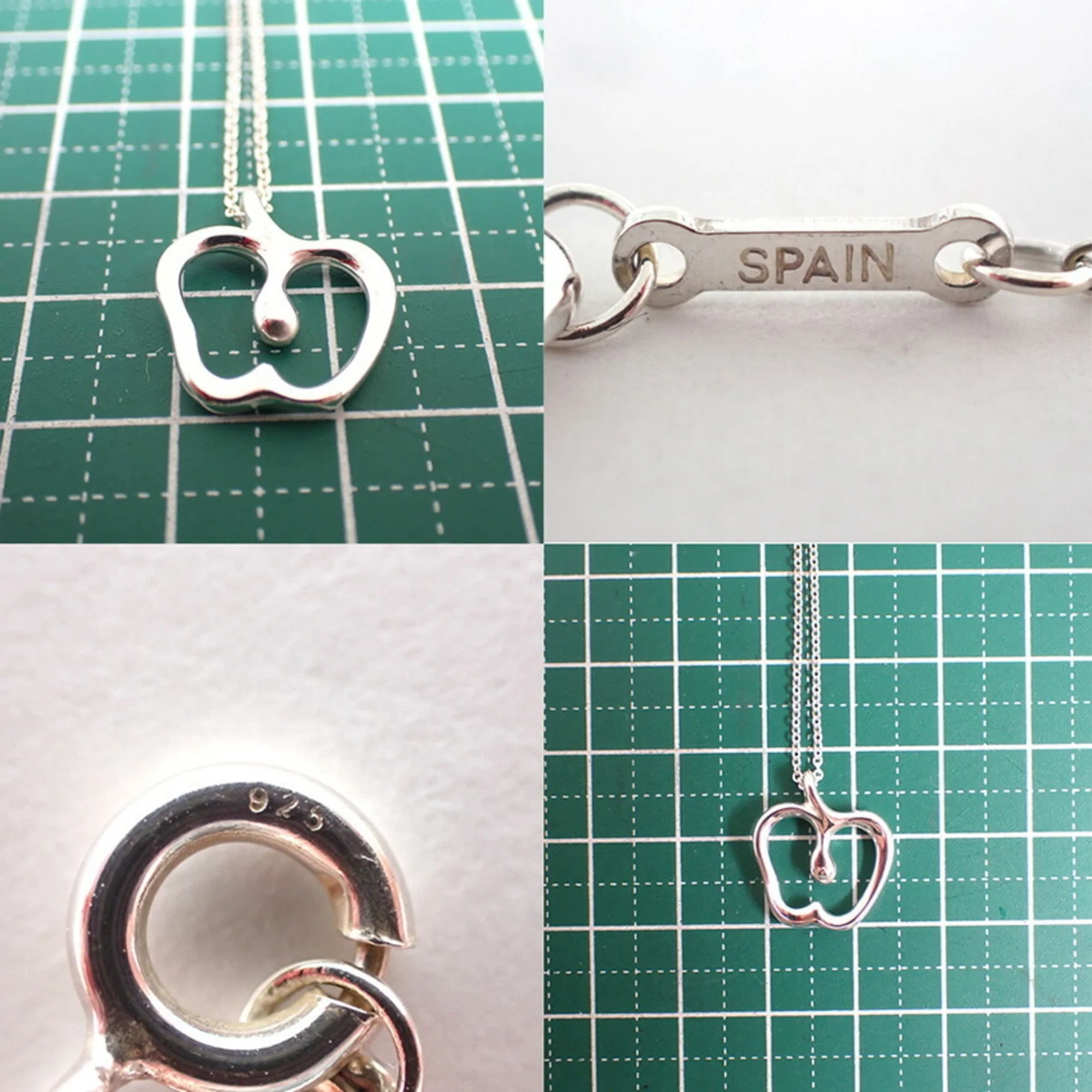 Apple Pendant Necklace Sterling Silver - Image 9
