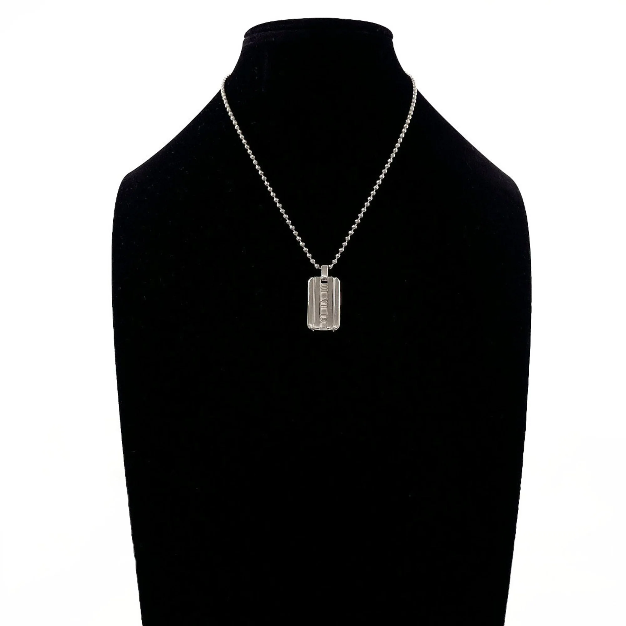 Atlas Dog Tag Pendant Necklace Sterling Silver - Image 6