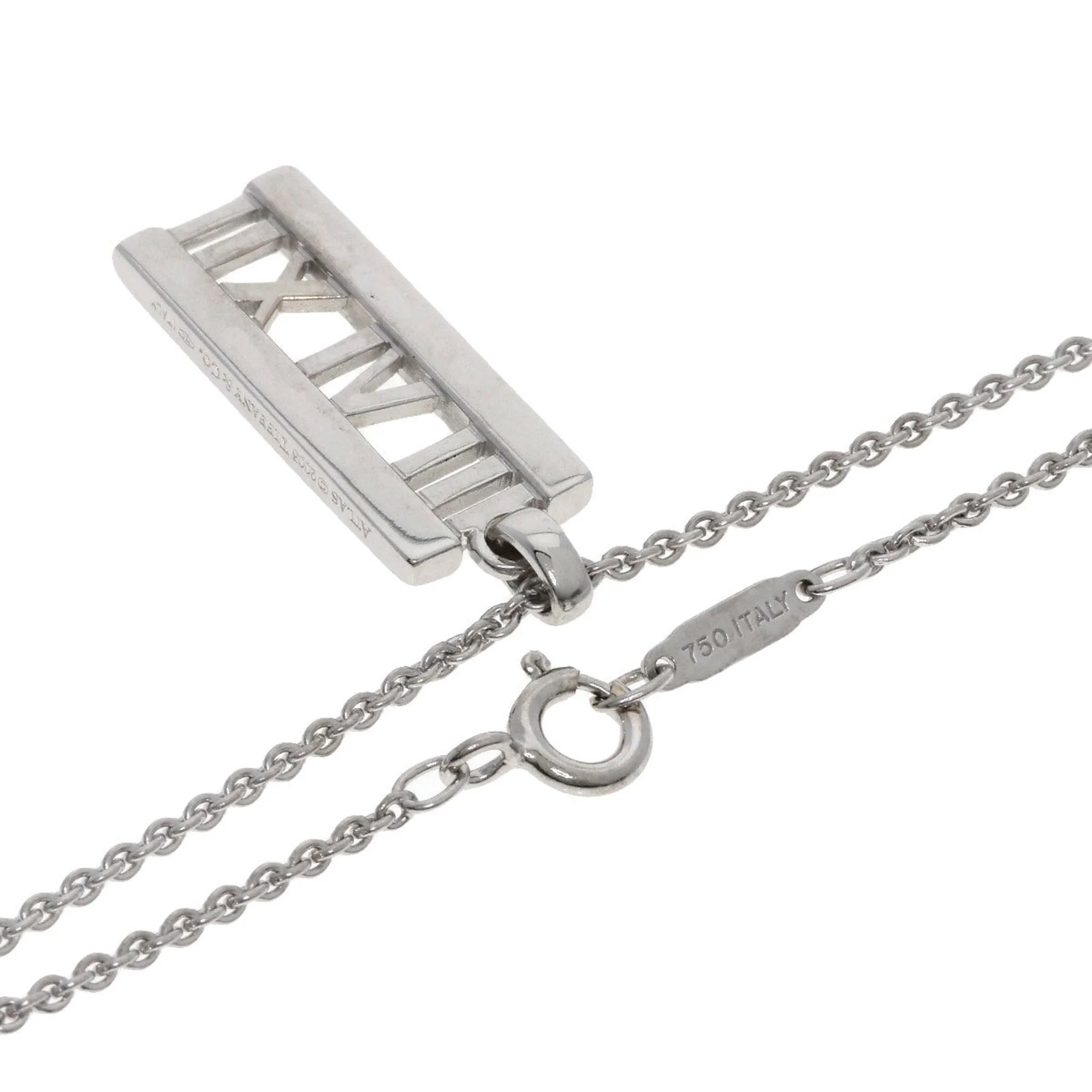 Atlas Pendant Necklace 18K White Gold - Image 2