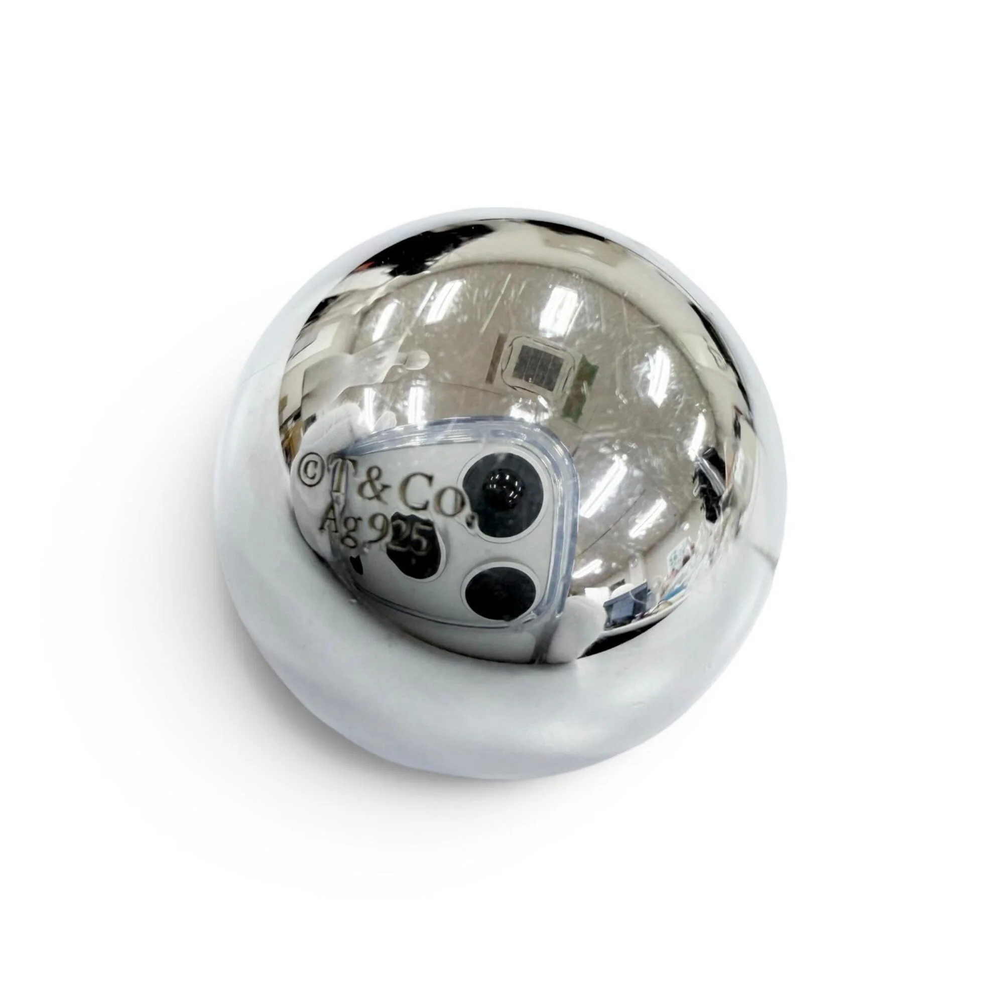 Ball Pendant Necklace Sterling Silver - Image 3