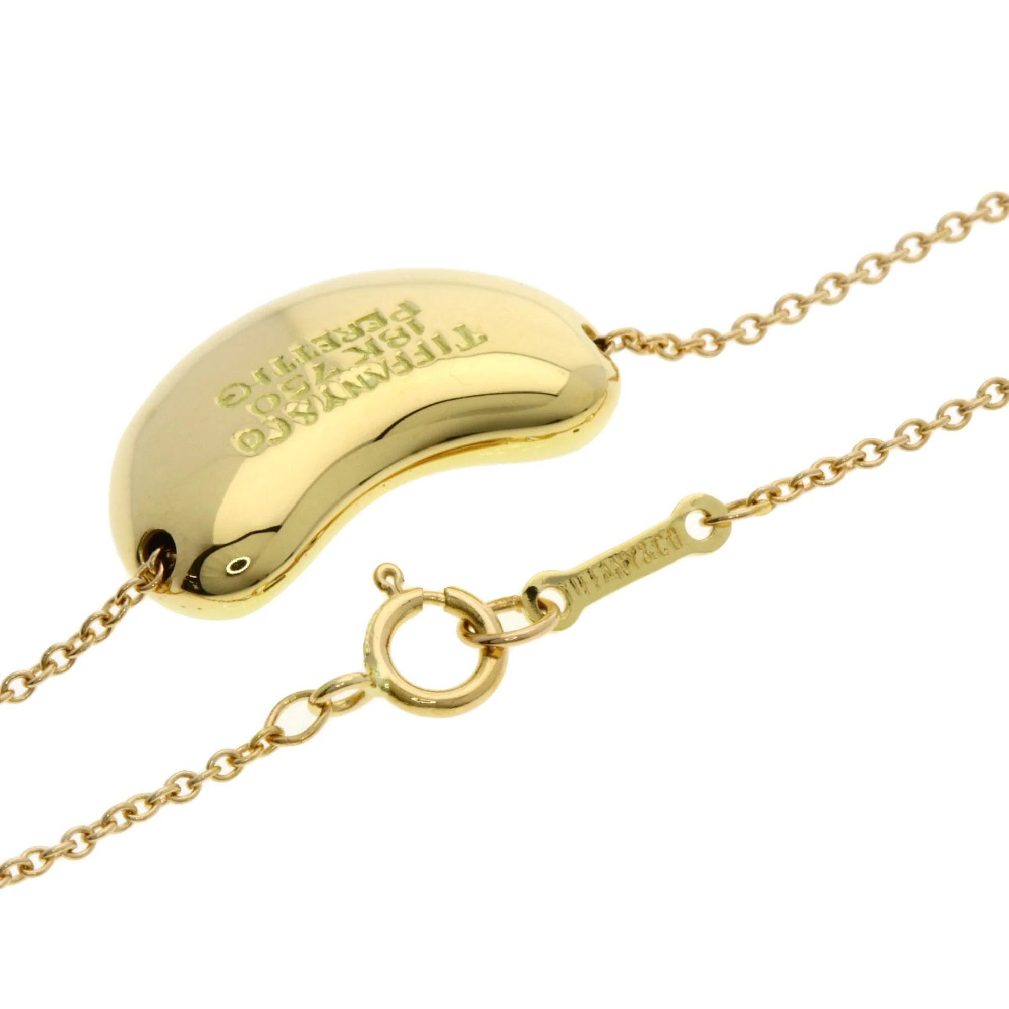 Bean Pendant Necklace 18K Yellow Gold 10.3mm - Image 2