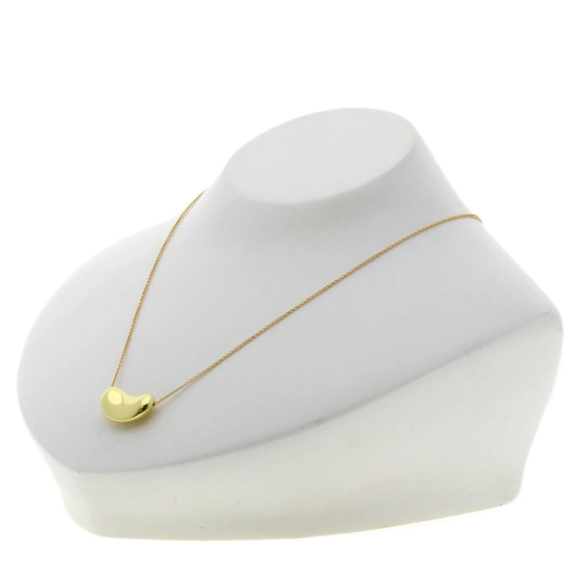 Bean Pendant Necklace 18K Yellow Gold 10.3mm - Image 4