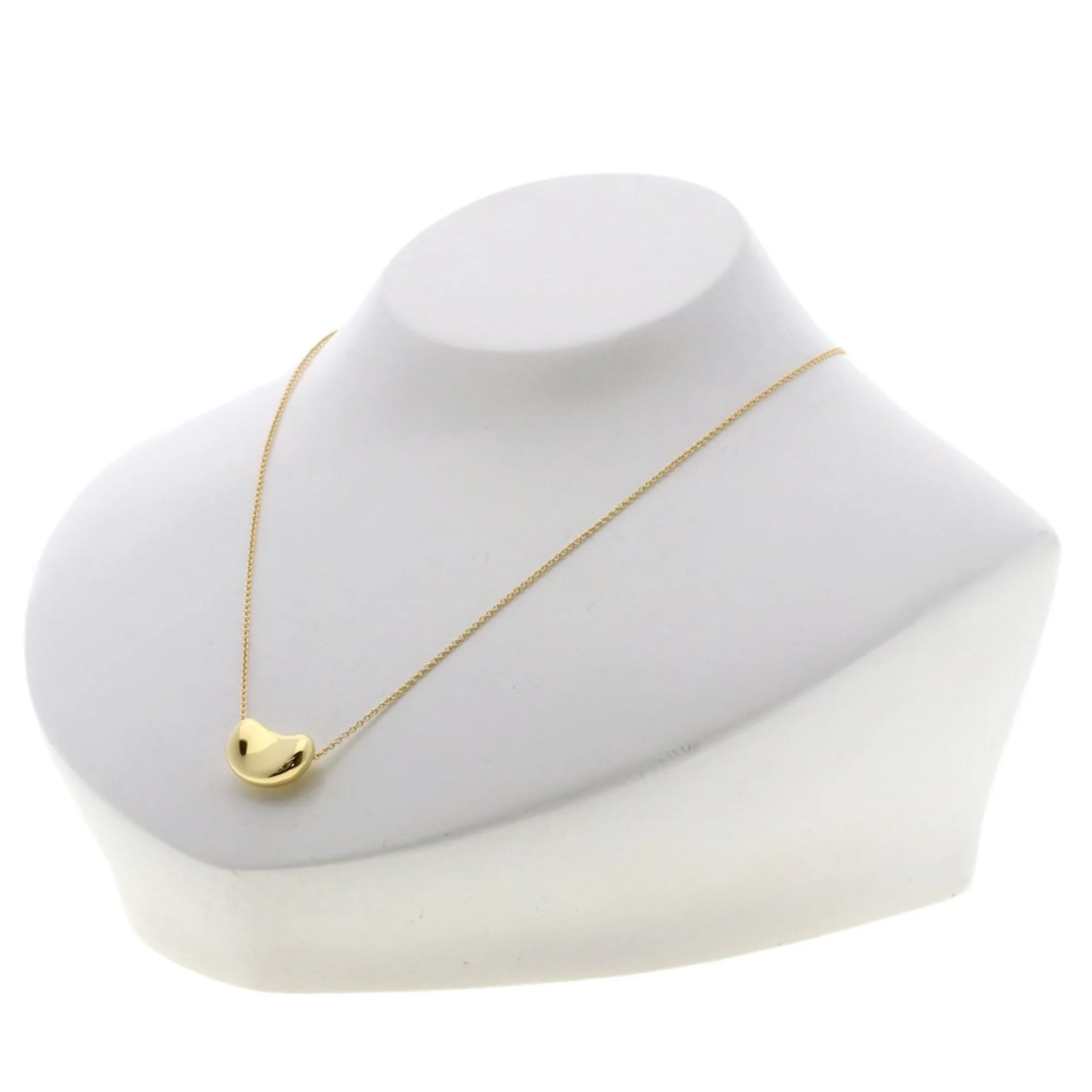 Bean Pendant Necklace 18K Yellow Gold 10.5mm - Image 4